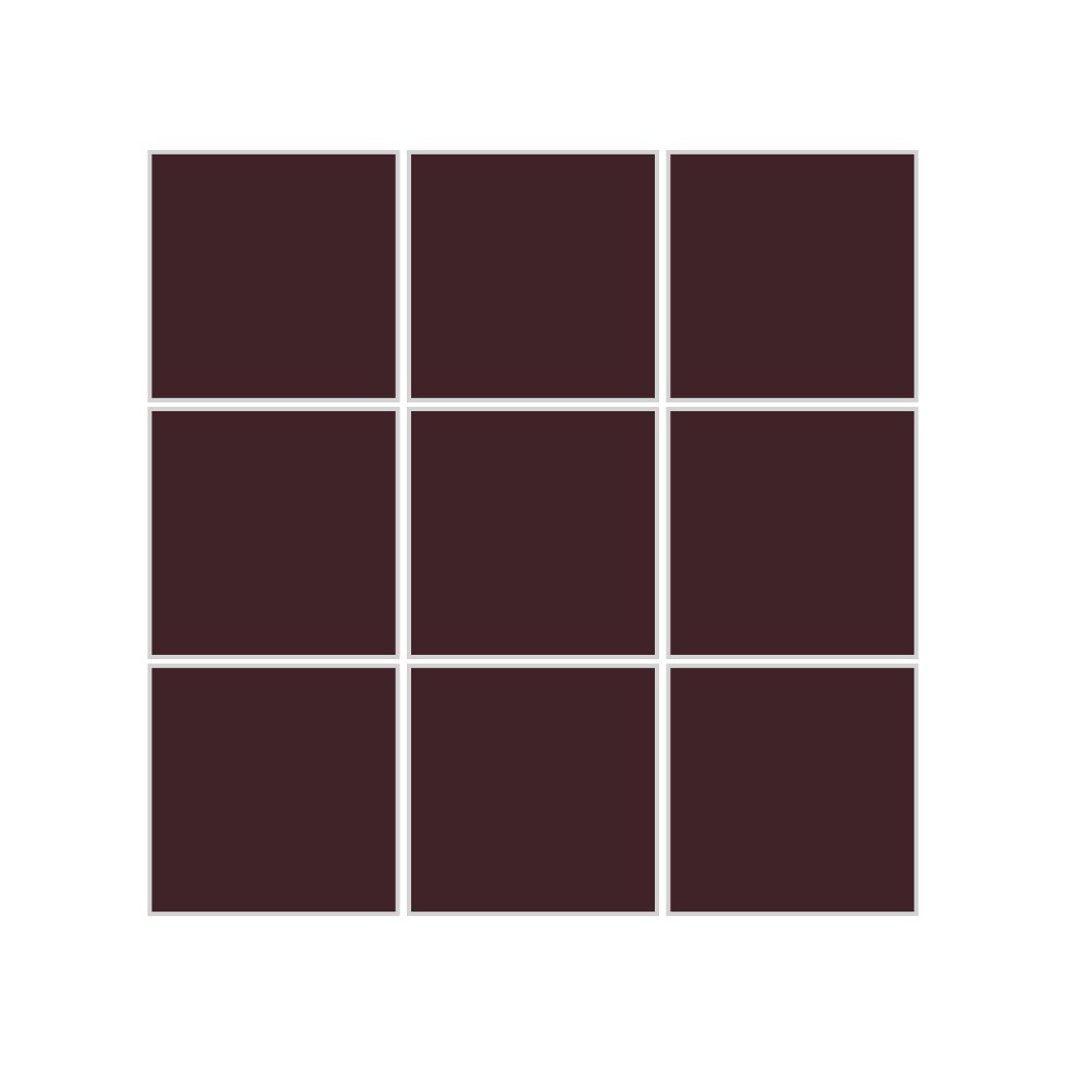 3x3 Straight Set Sheeted Original Ceramic Mosaic Tile in Redwood