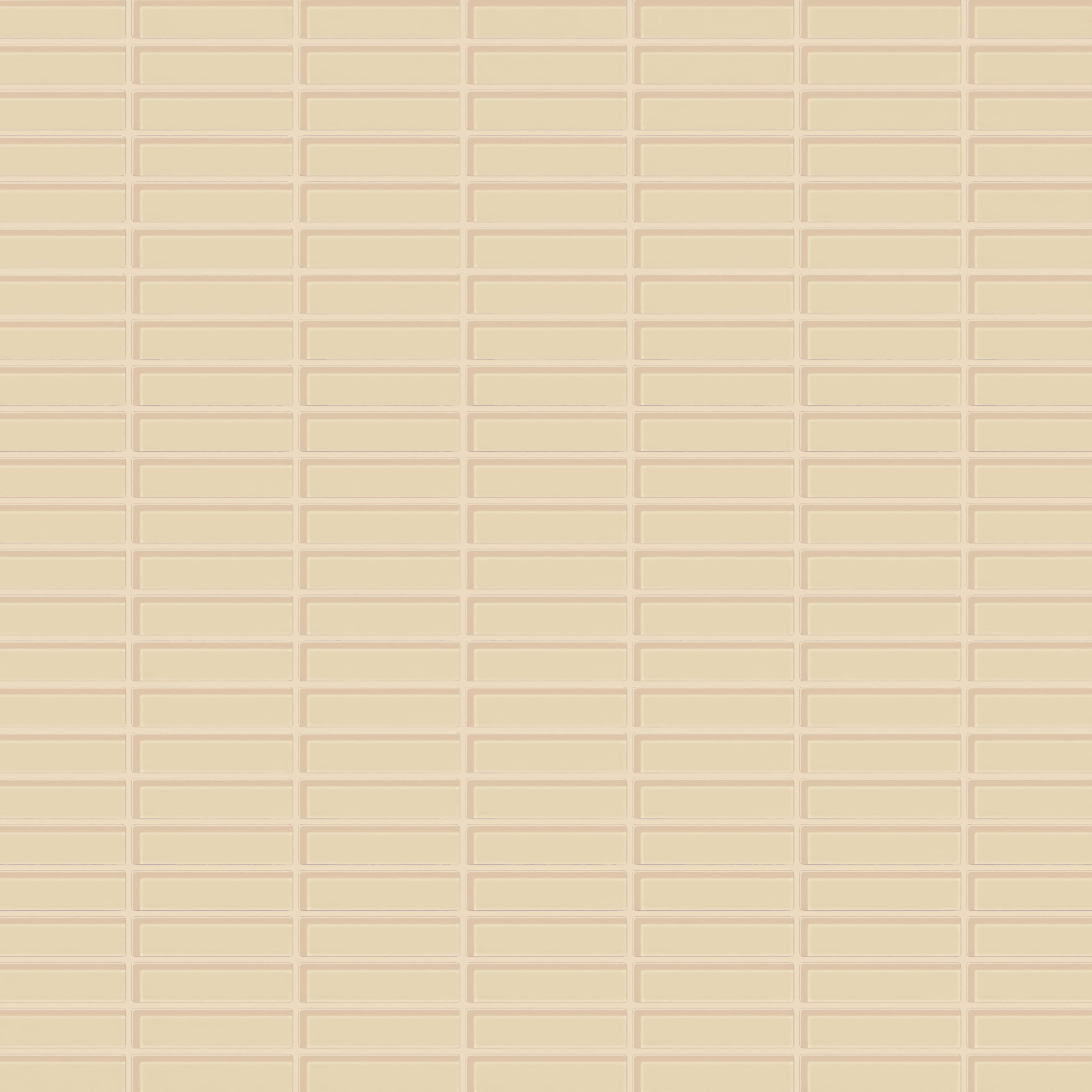1x4 Straight Set Sheeted Glass Mosaic Tile in Chickadee Gloss