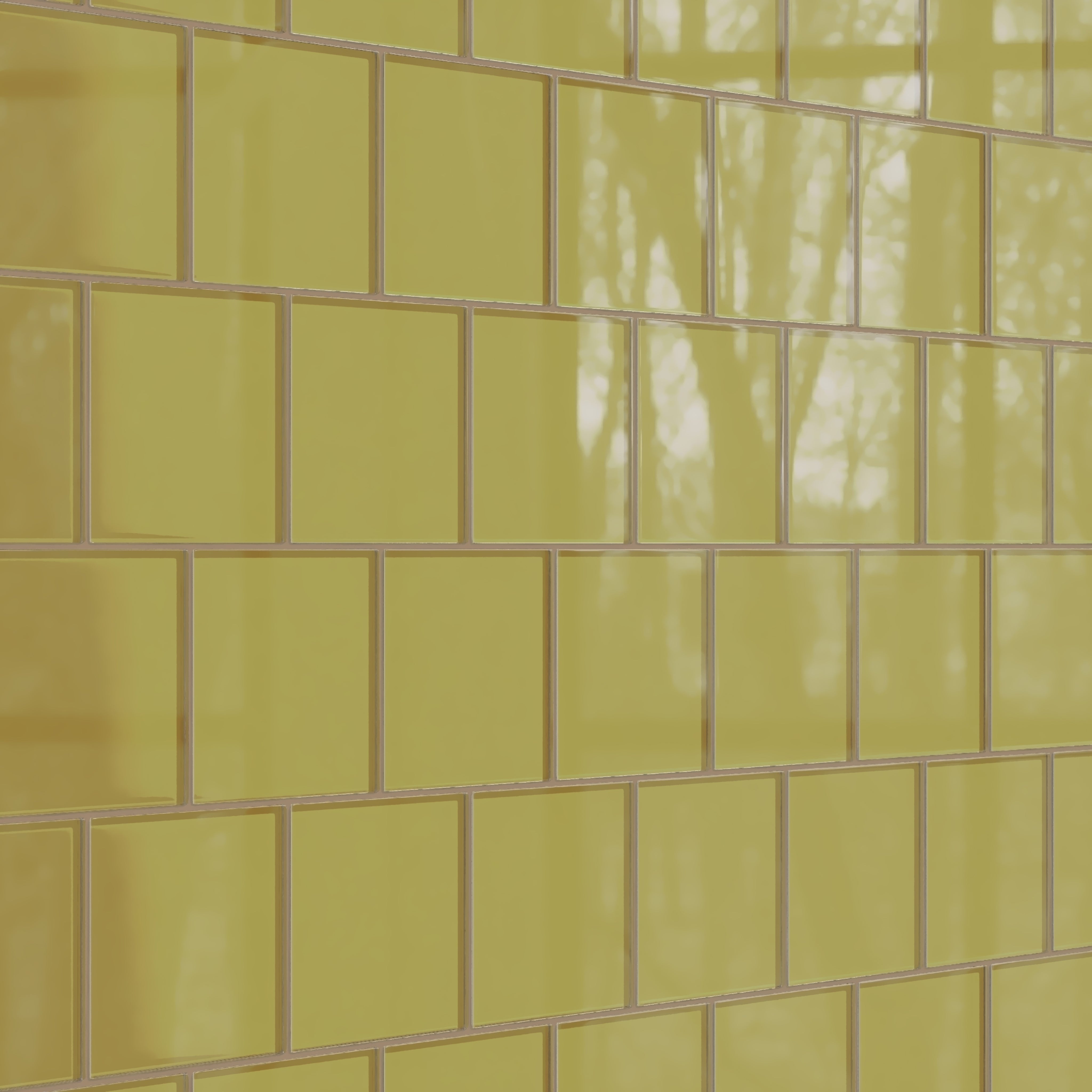 6x6 Glass Tile in Pine Siskin Gloss