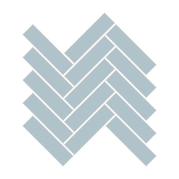 1x4 Herringbone Sheeted Glass Mosaic Tile in Partridge Matte