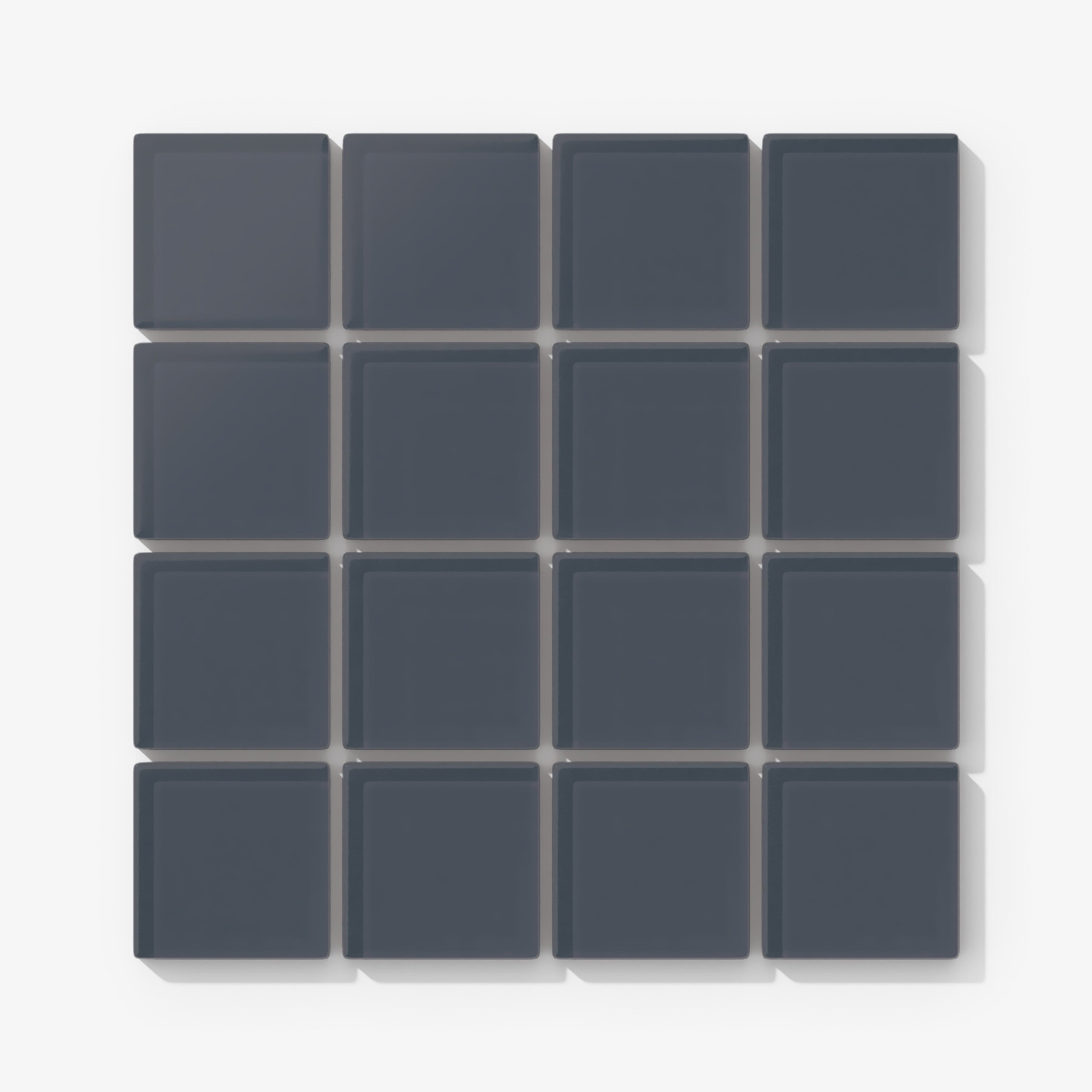 2x2 Straight Set Sheeted Glass Mosaic Tile in Junco Matte