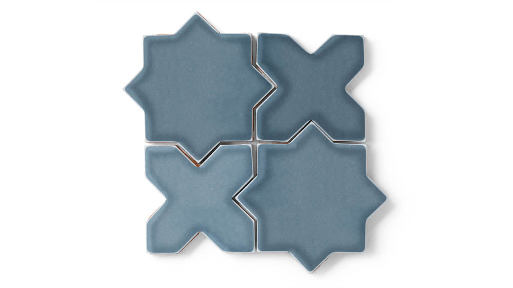 Star & Cross Original Ceramic Tile in Nautical Gloss