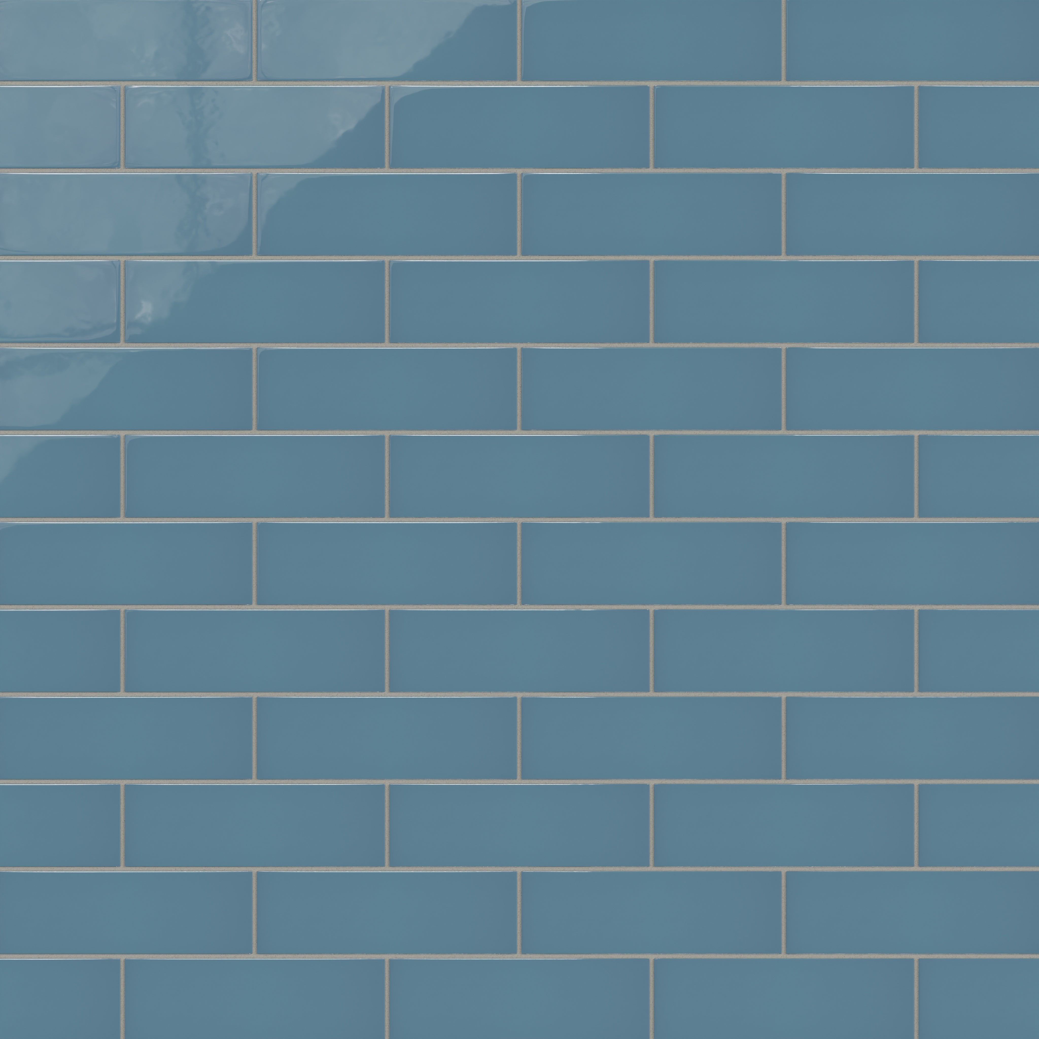 3x9 Natural Press Ceramic Tile in Azurite Gloss