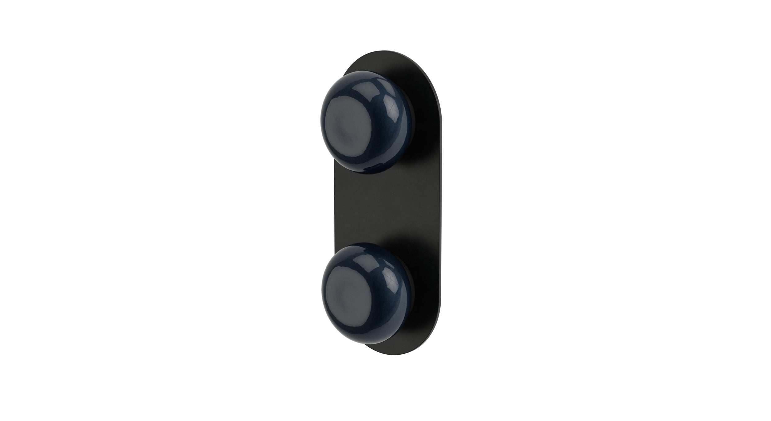 Foundry Two Handle Wall Mount Shower Trim with Pebble Ceramic Knob Handles in Oil Rubbed Bronze