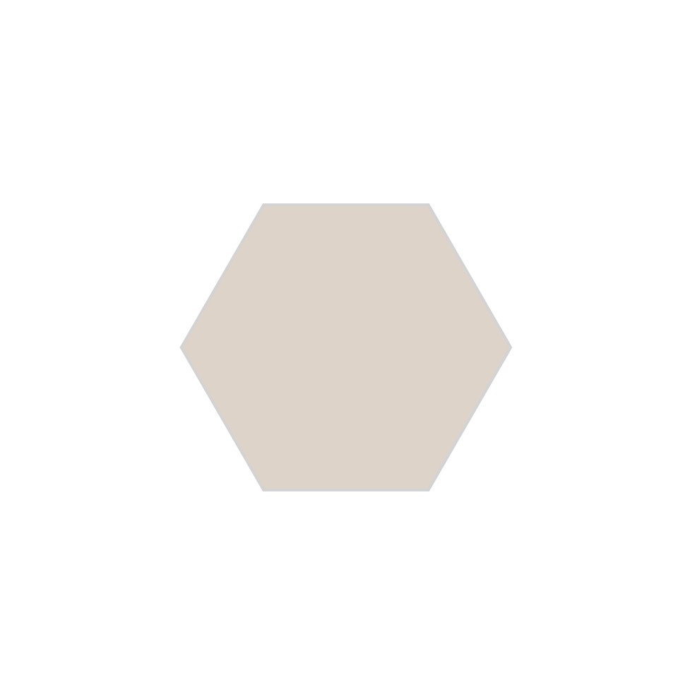 6" Hexagon Original Ceramic Tile in Sand Dune Matte