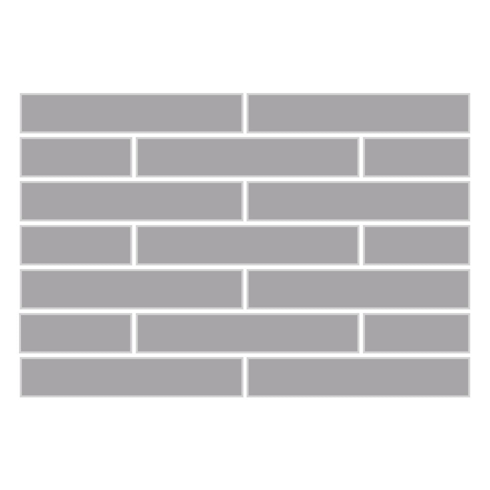 1x6 Half Offset Sheeted Original Ceramic Mosaic Tile in Thistle Matte