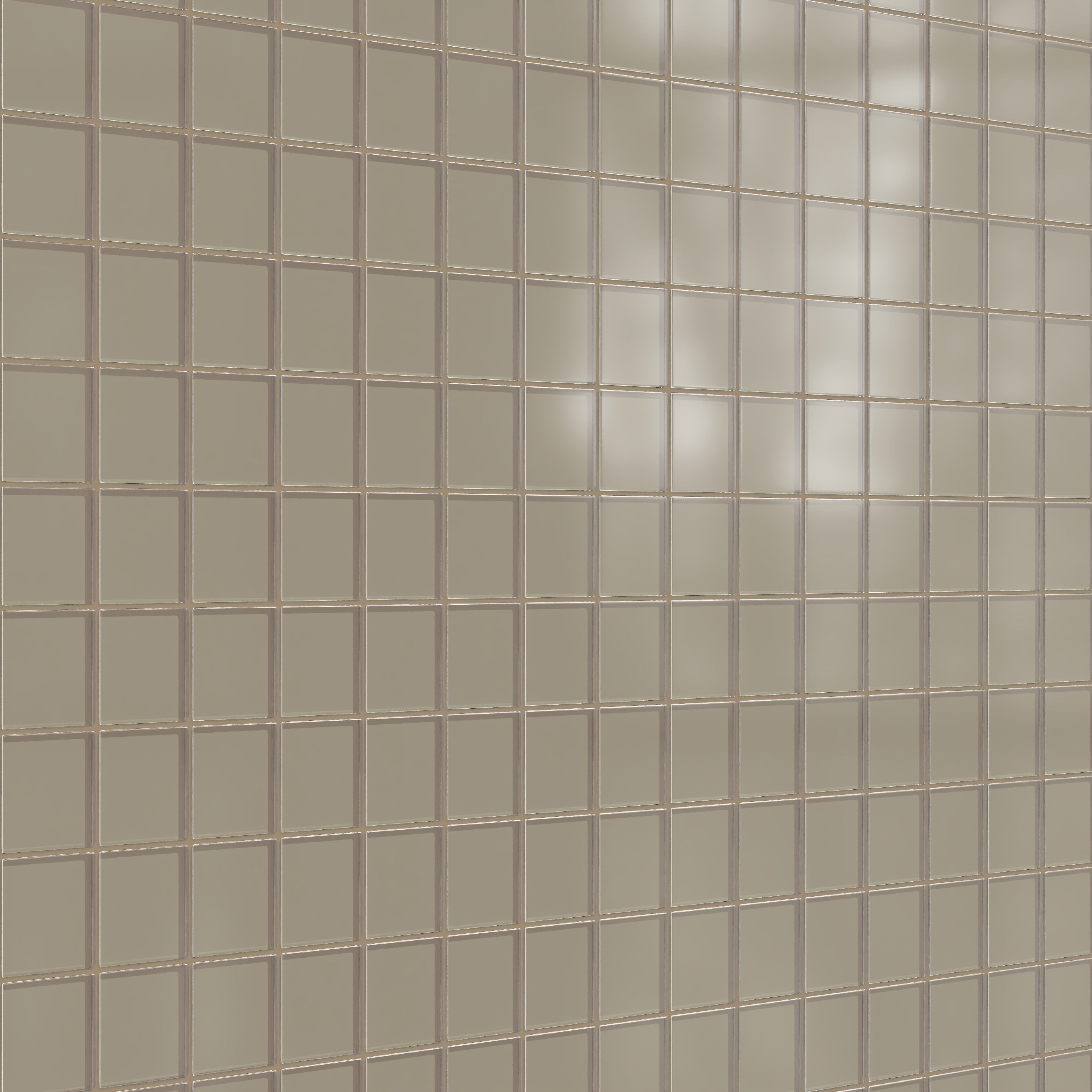 3x3 Straight Set Sheeted Glass Mosaic Tile in Quail Matte