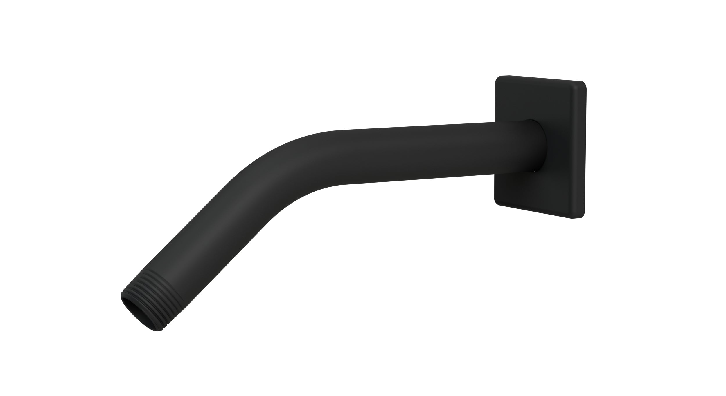 Flatiron 45-Degree 8" Shower Arm with Flange in Matte Black