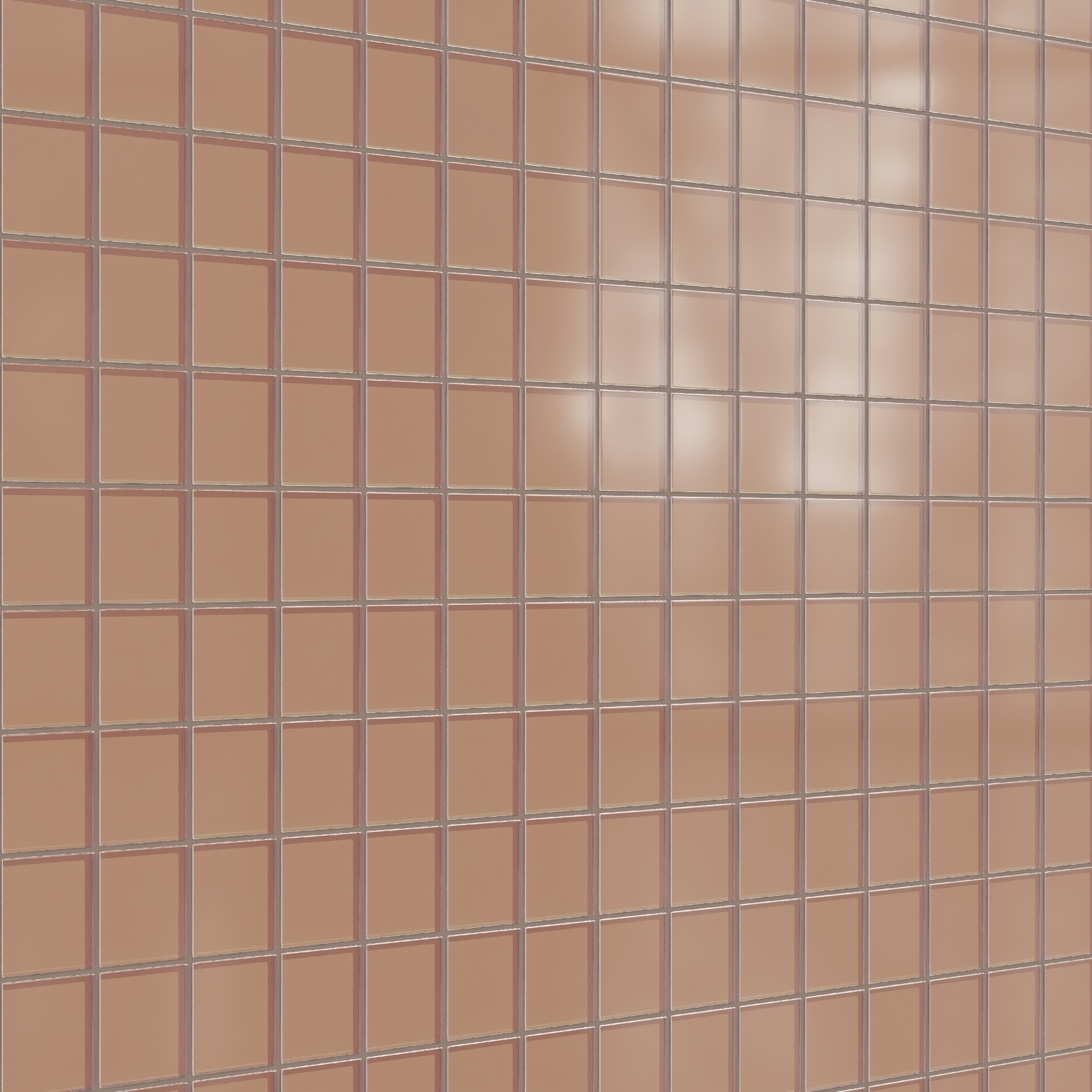 3x3 Straight Set Sheeted Glass Mosaic Tile in Sora Matte