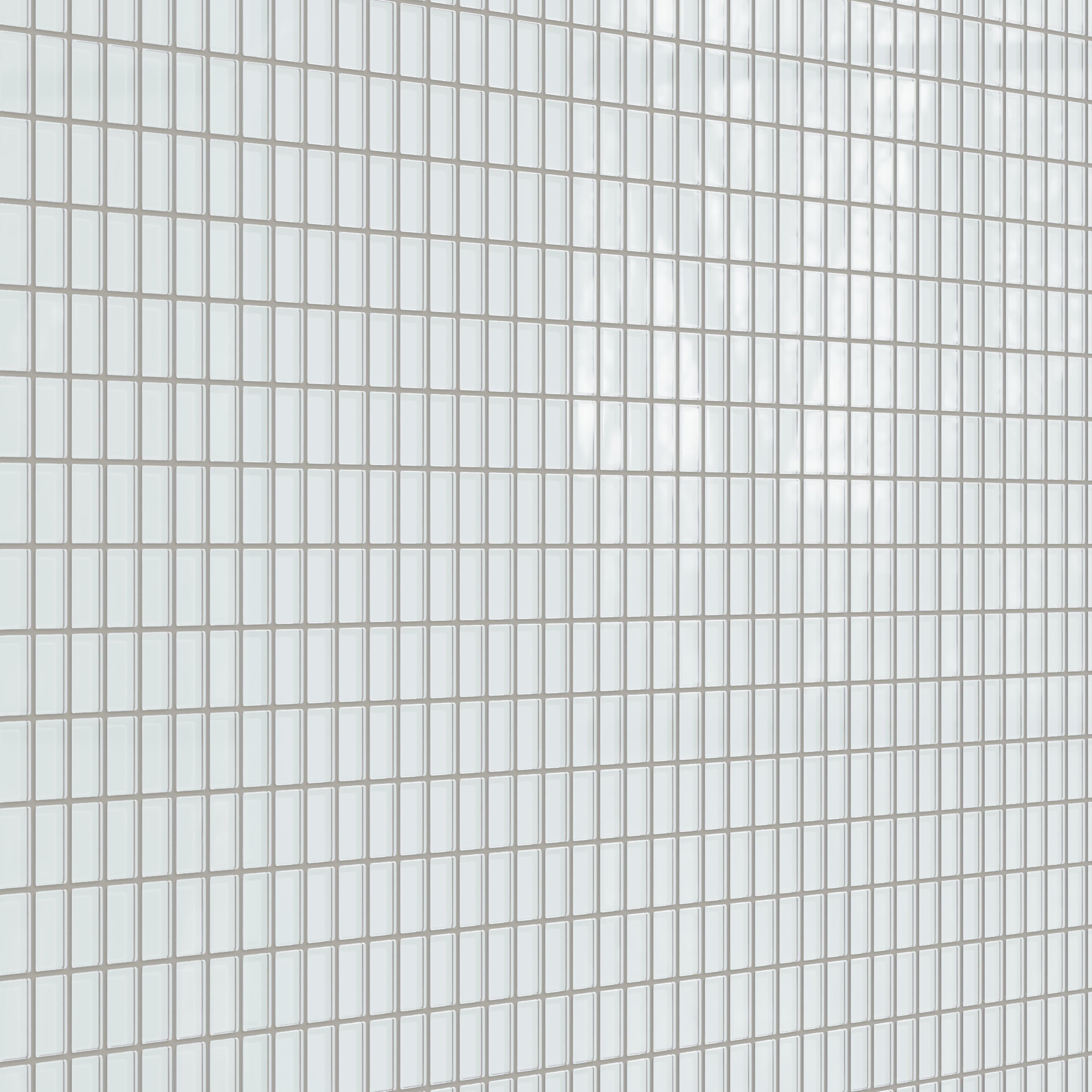 1x2 Straight Set Sheeted Glass Mosaic Tile in Warbler Gloss
