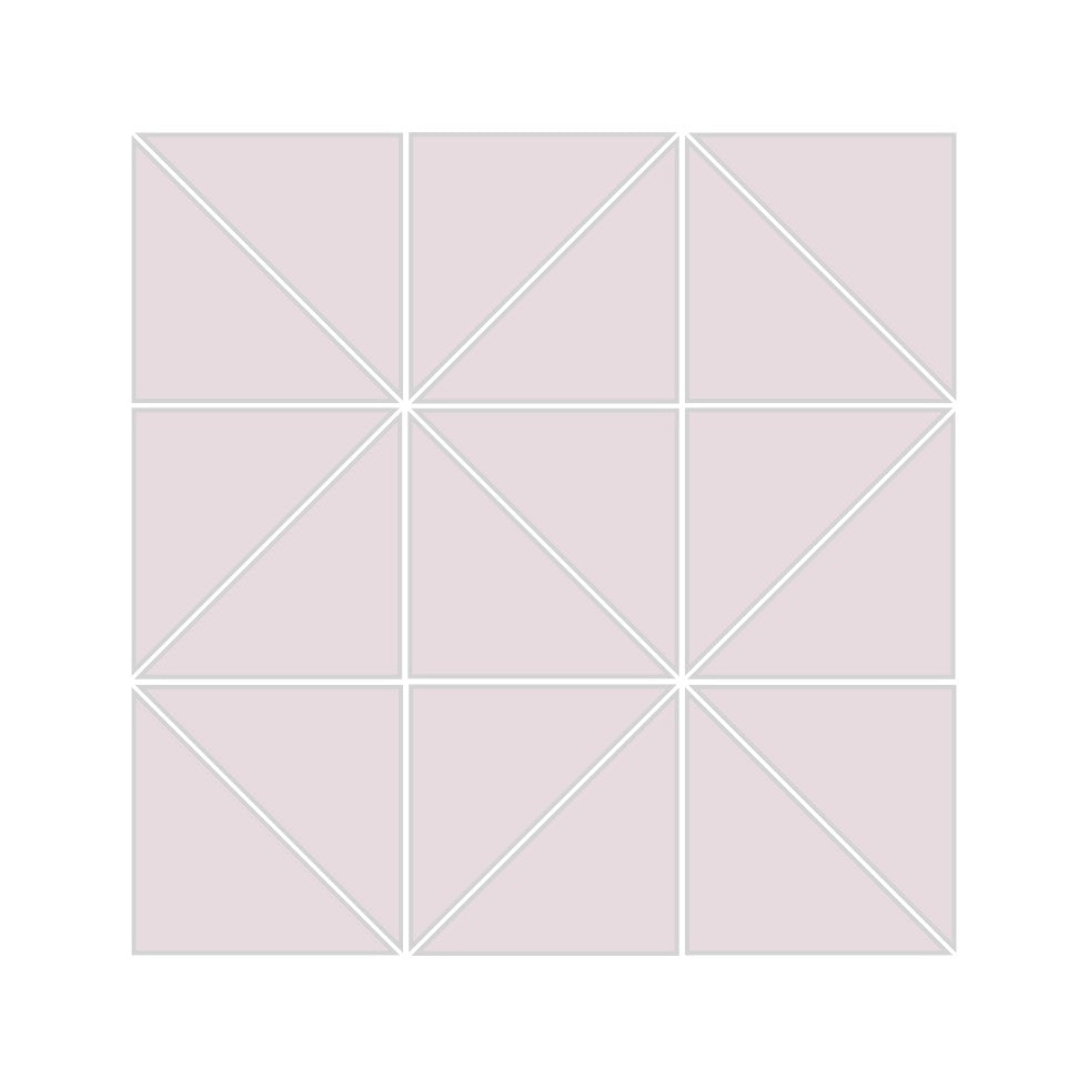 3" Triangle Sheeted - Quadrant Original Ceramic Mosaic Tile in Evening Glow Matte