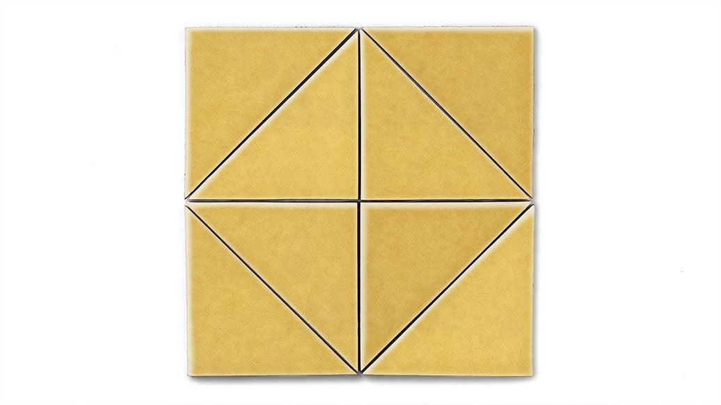 6" Triangle Original Ceramic Tile in Haystack Gloss