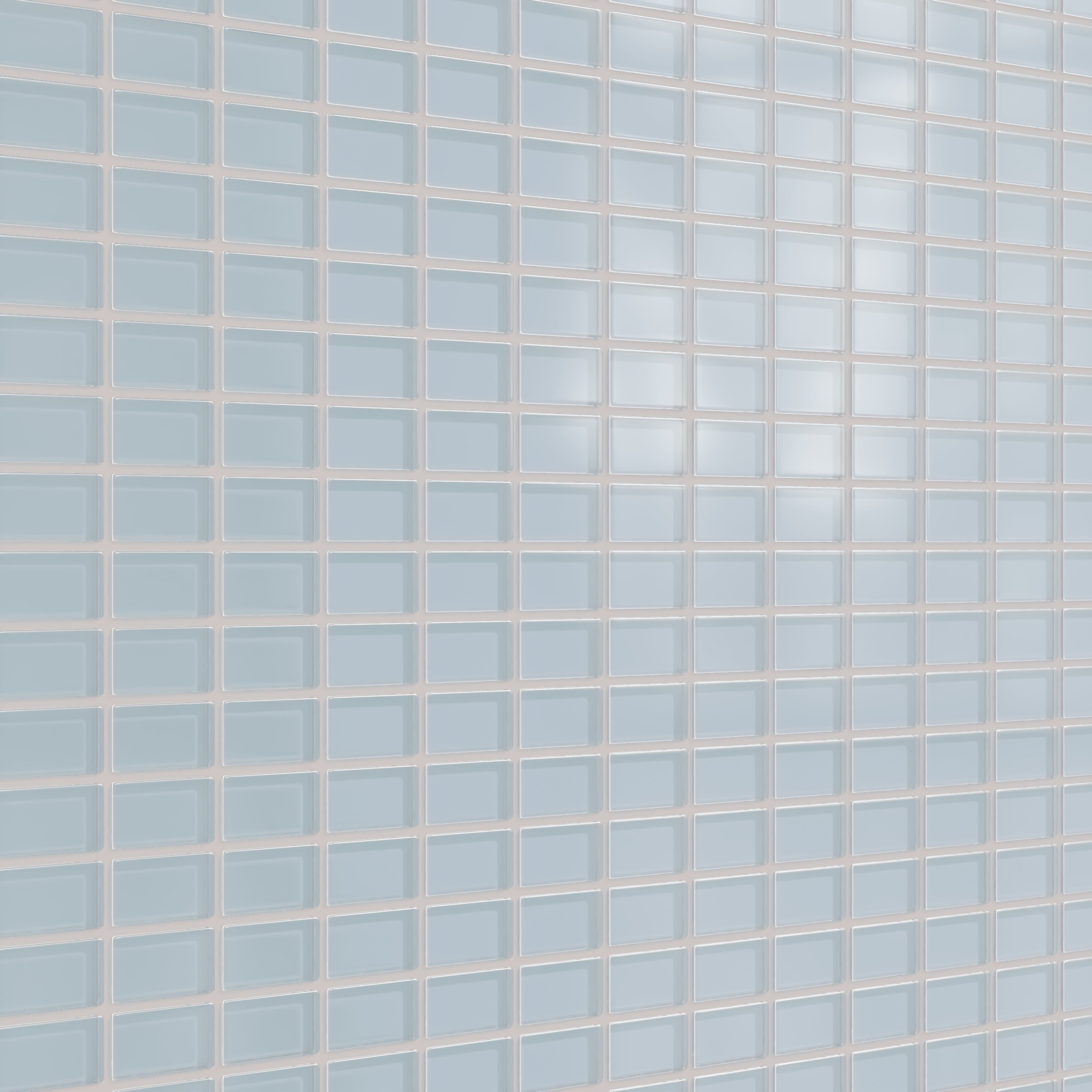 1x2 Straight Set Sheeted Glass Mosaic Tile in Partridge Matte