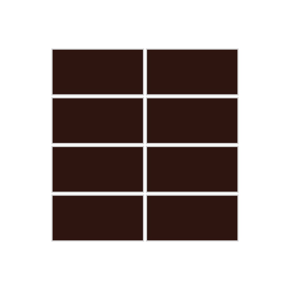 2x4 Straight Set Sheeted Original Ceramic Mosaic Tile in Tiger's Eye