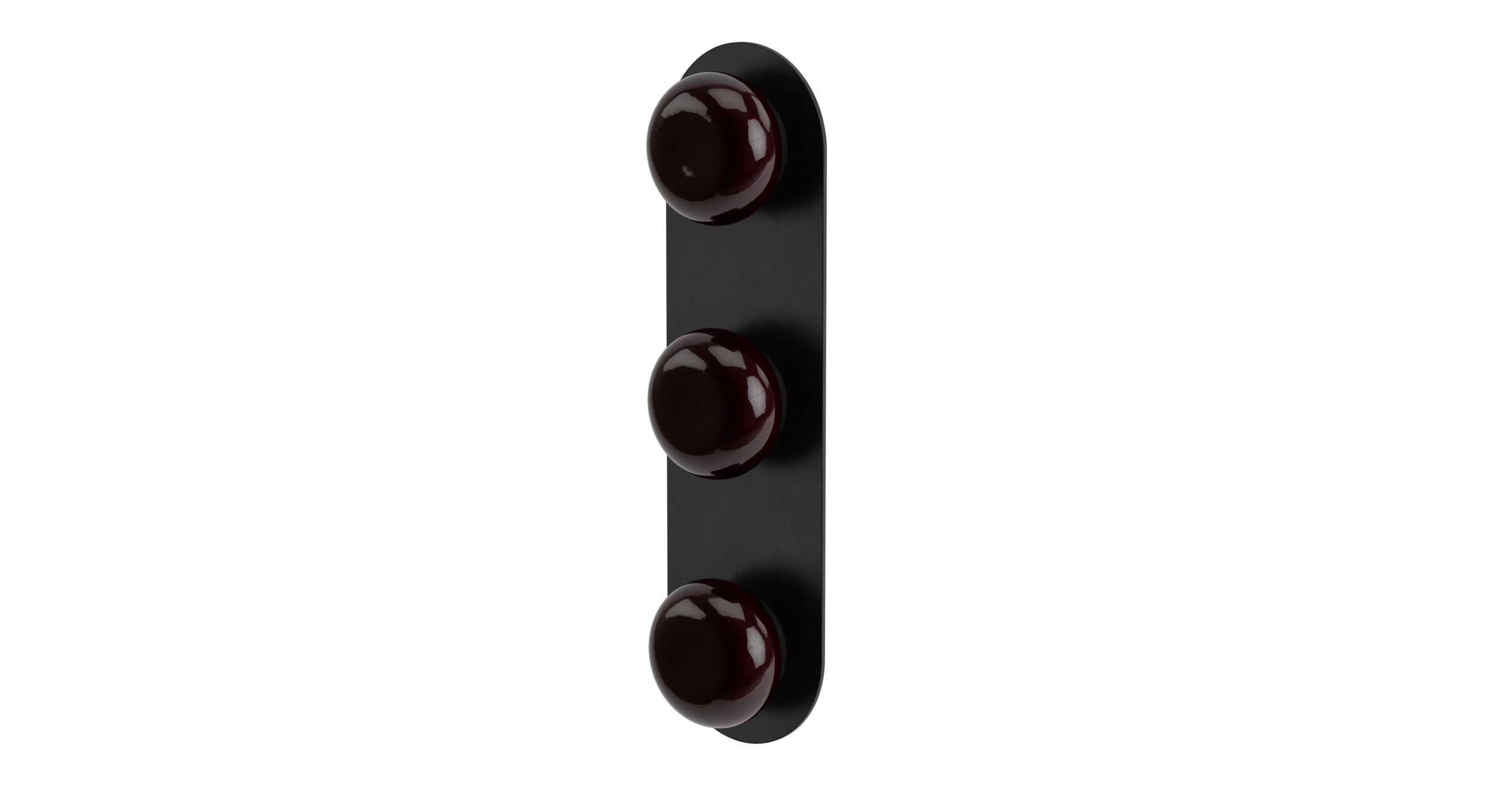 Foundry Three Handle Wall Mount Shower Trim with Pebble Ceramic Knob Handles in Oil Rubbed Bronze