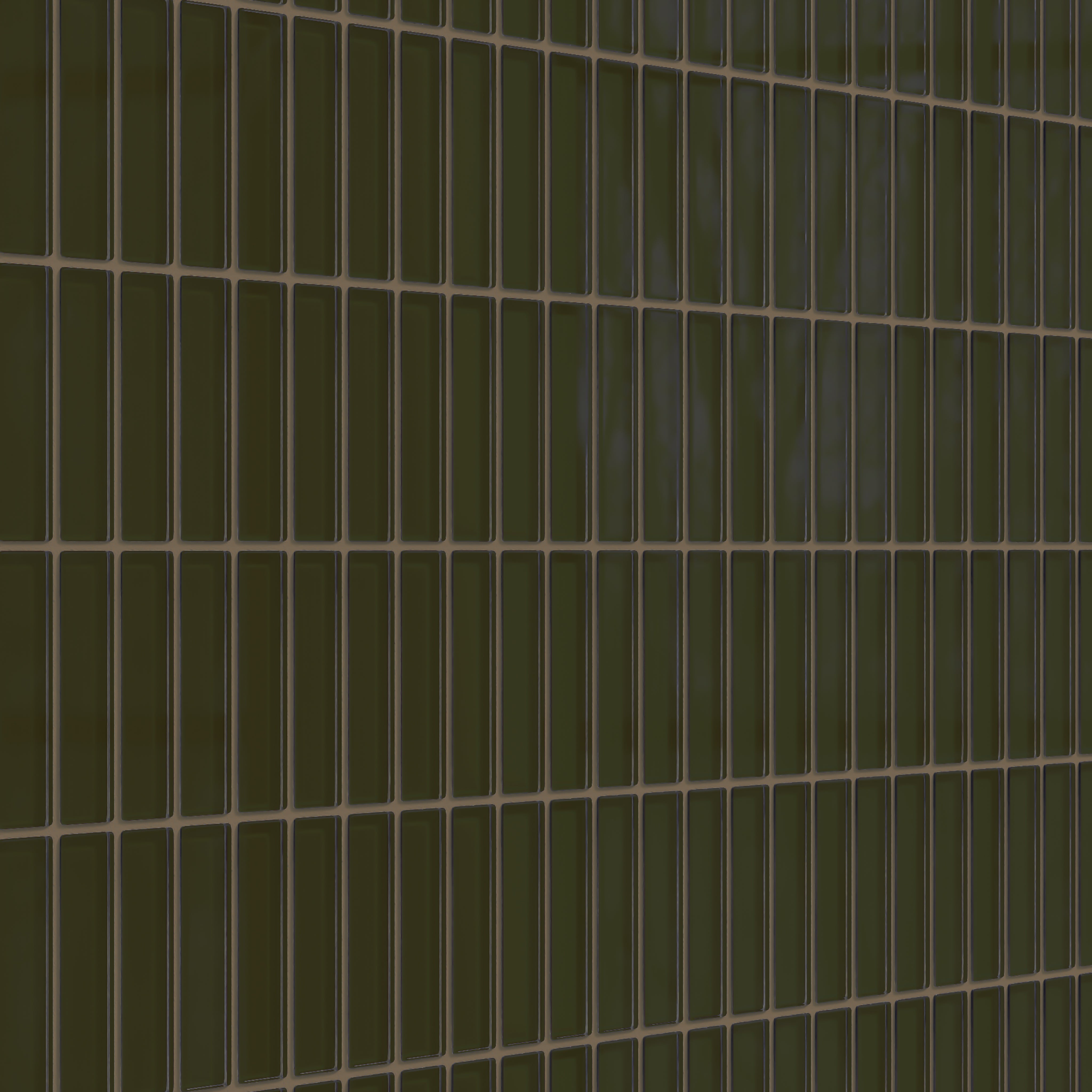 1x4 Straight Set Sheeted Glass Mosaic Tile in Catbird Gloss