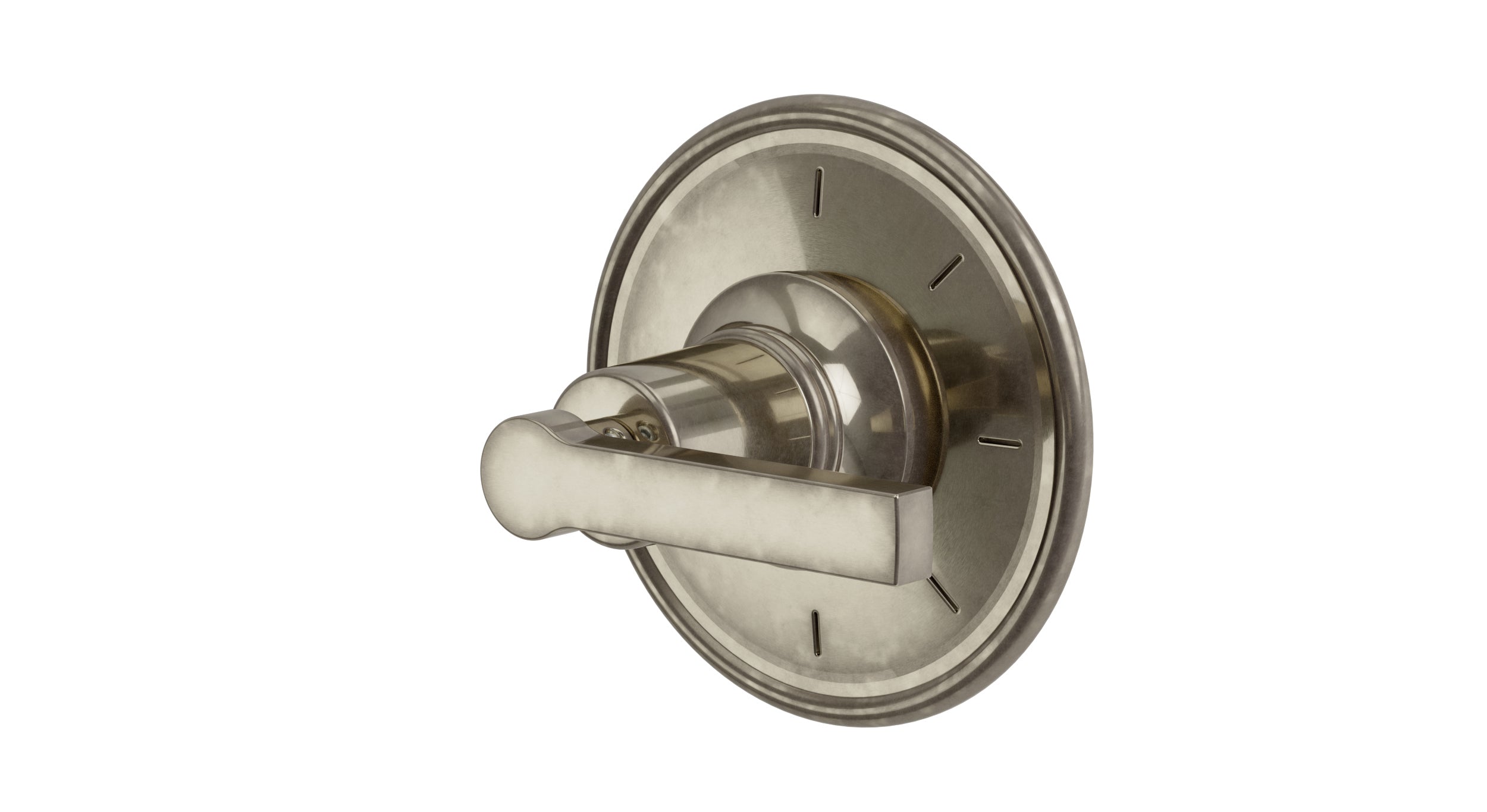 Emerson One Handle Wall Mount Shower Trim with Classic Lever Handle in French Nickel