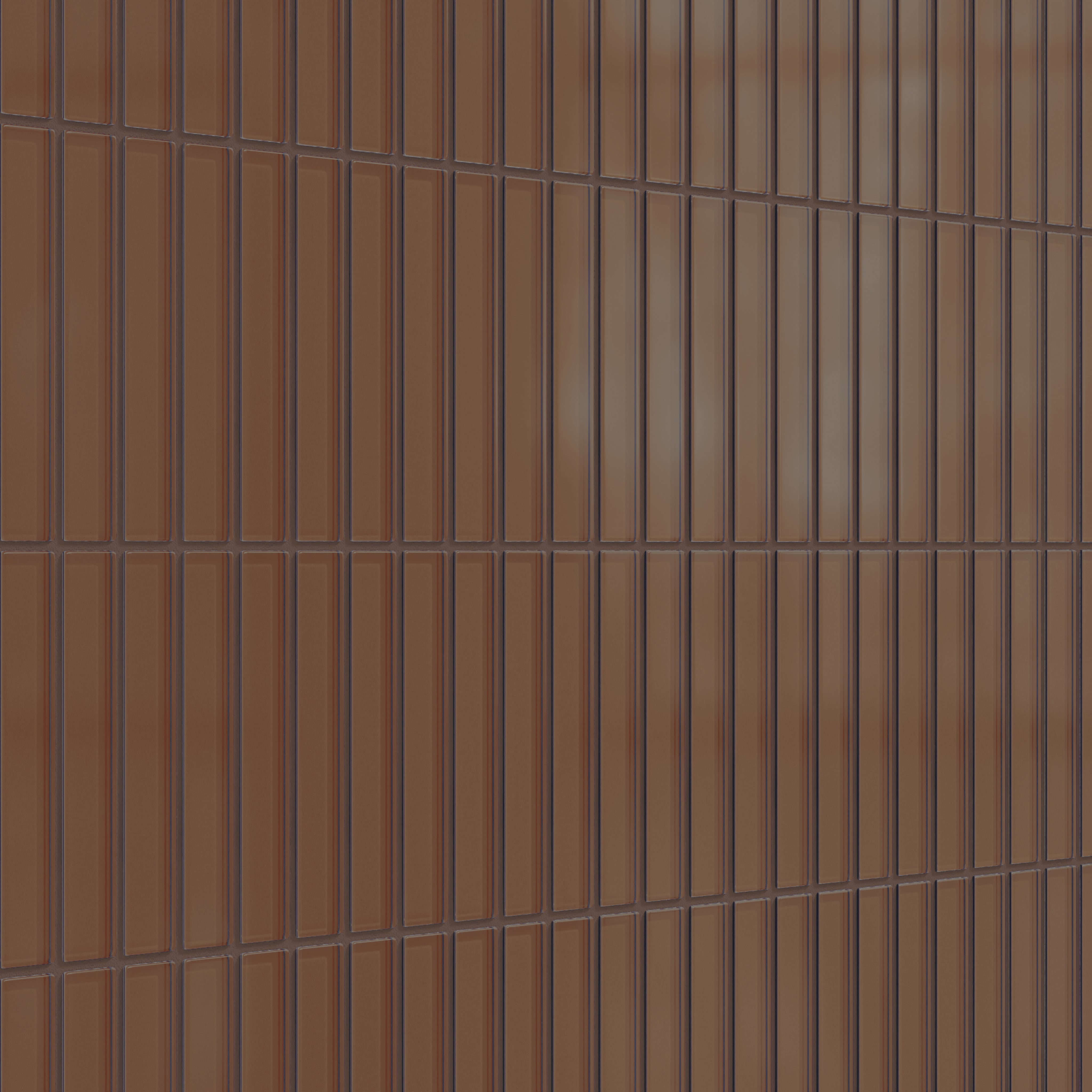 1x6 Straight Set Sheeted Glass Mosaic Tile in Kestrel Matte