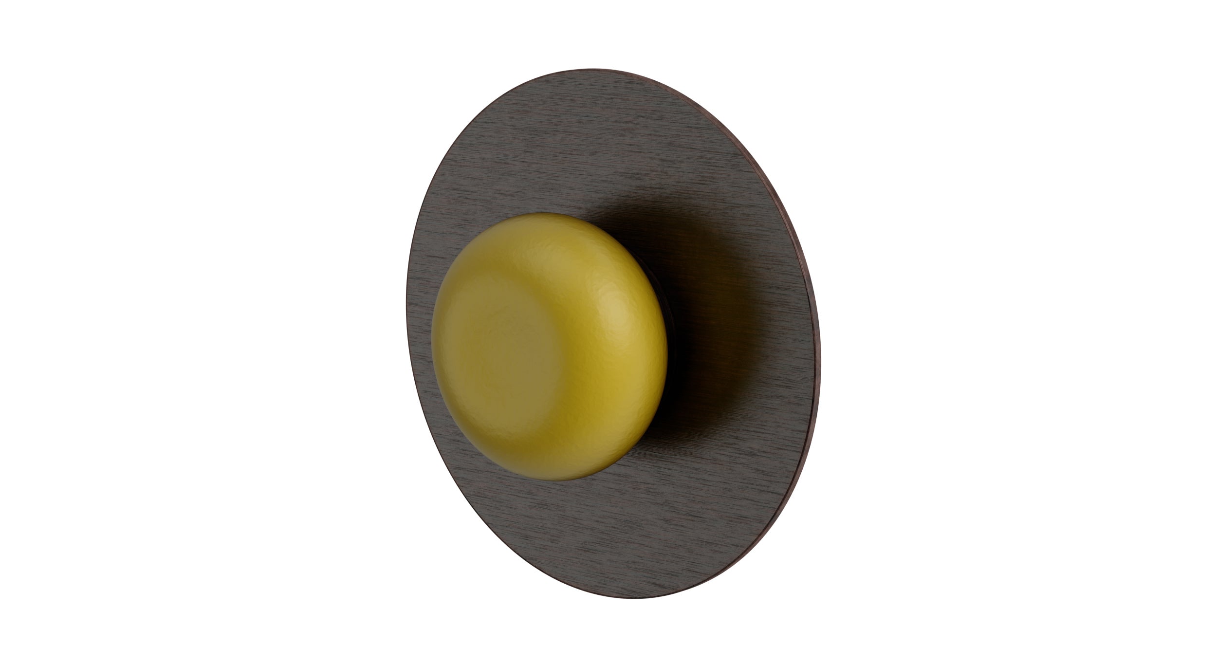 Foundry One Handle Wall Mount Shower Trim with Pebble Ceramic Knob Handle in Antique Bronze