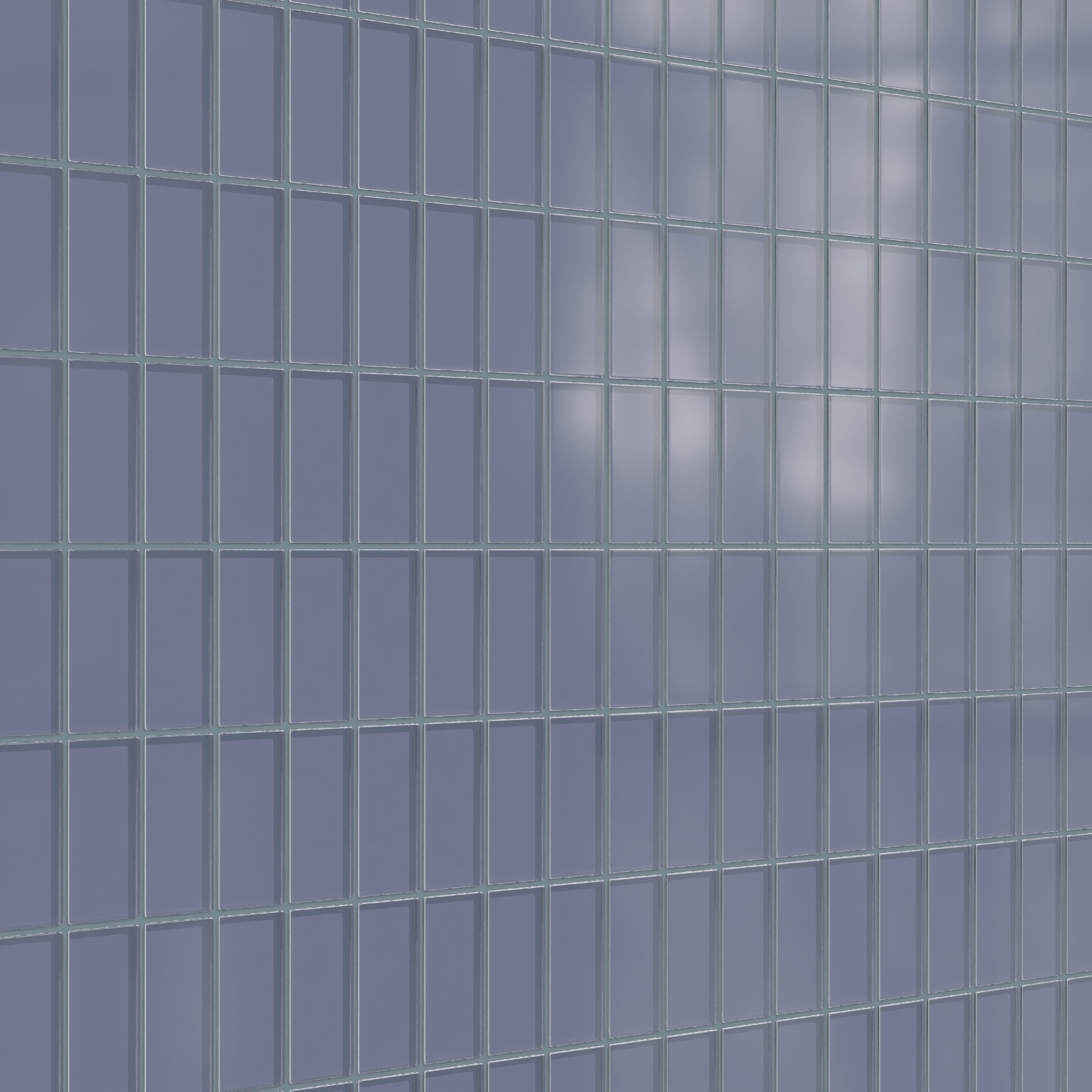 2x4 Straight Set Sheeted Glass Mosaic Tile in Nuthatch Matte