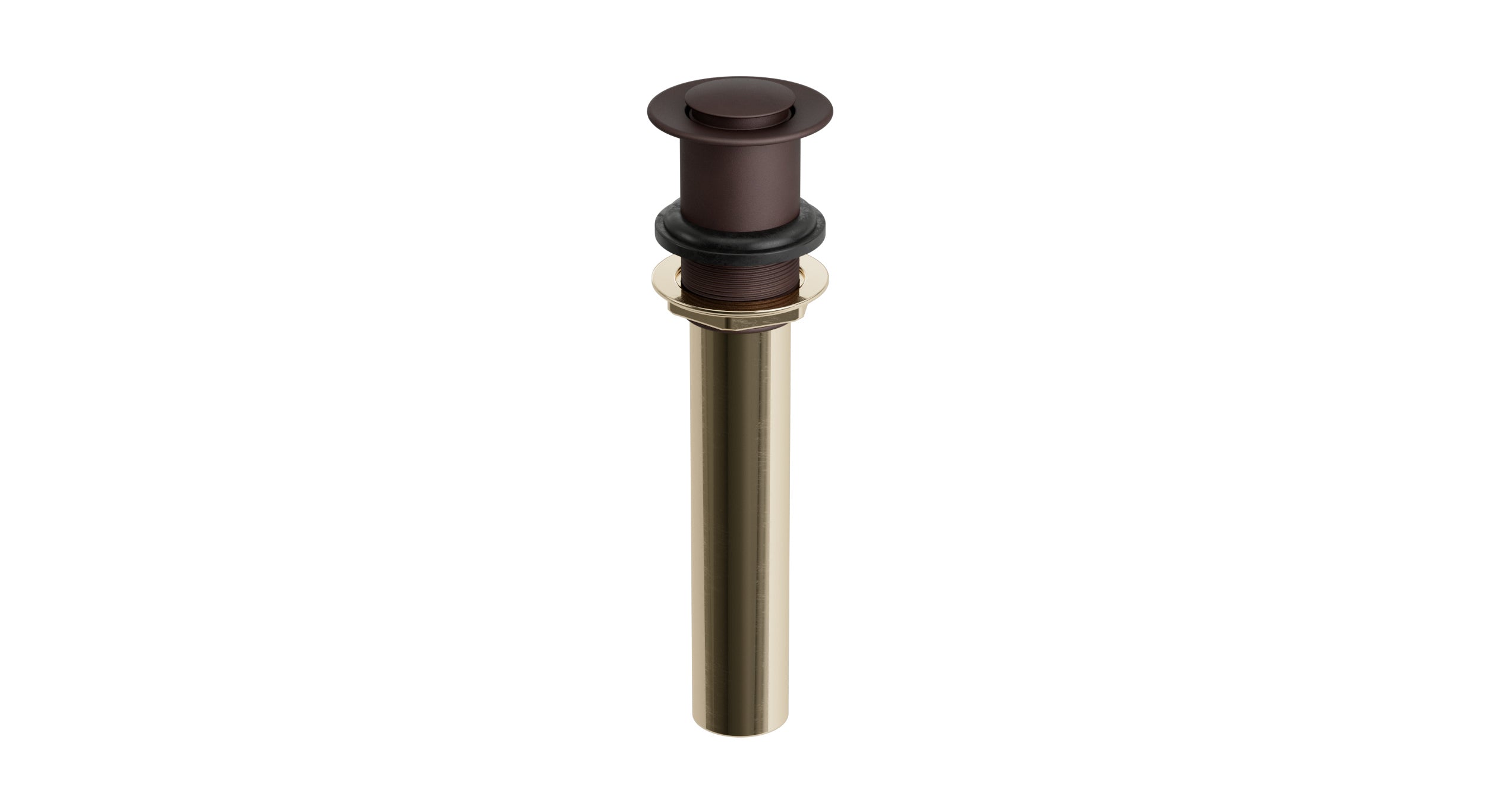 Lavatory Faucet Soft Touch Drain - Less Overflow in Architectural Copper