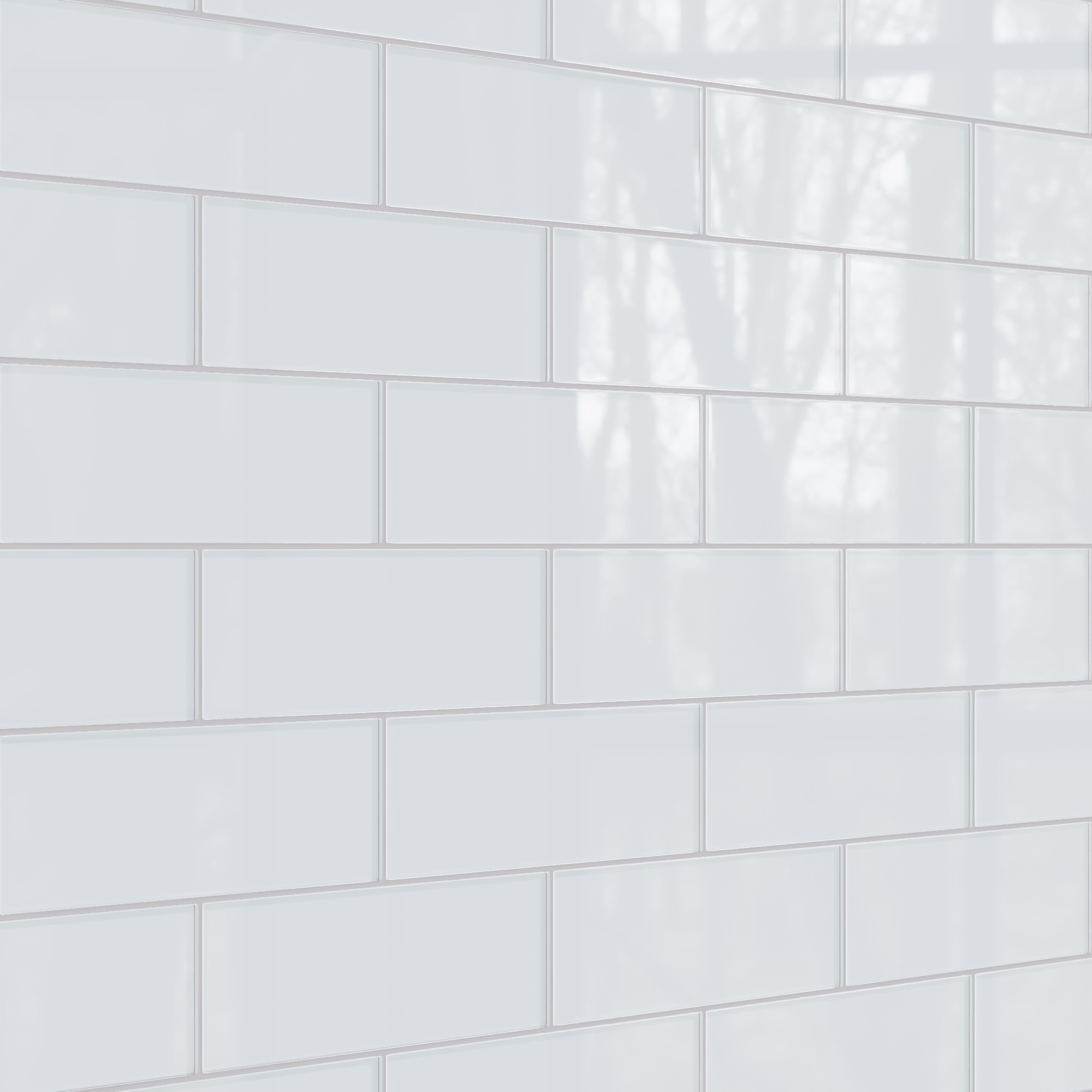4x12 Glass Tile in Snowy Owl Gloss