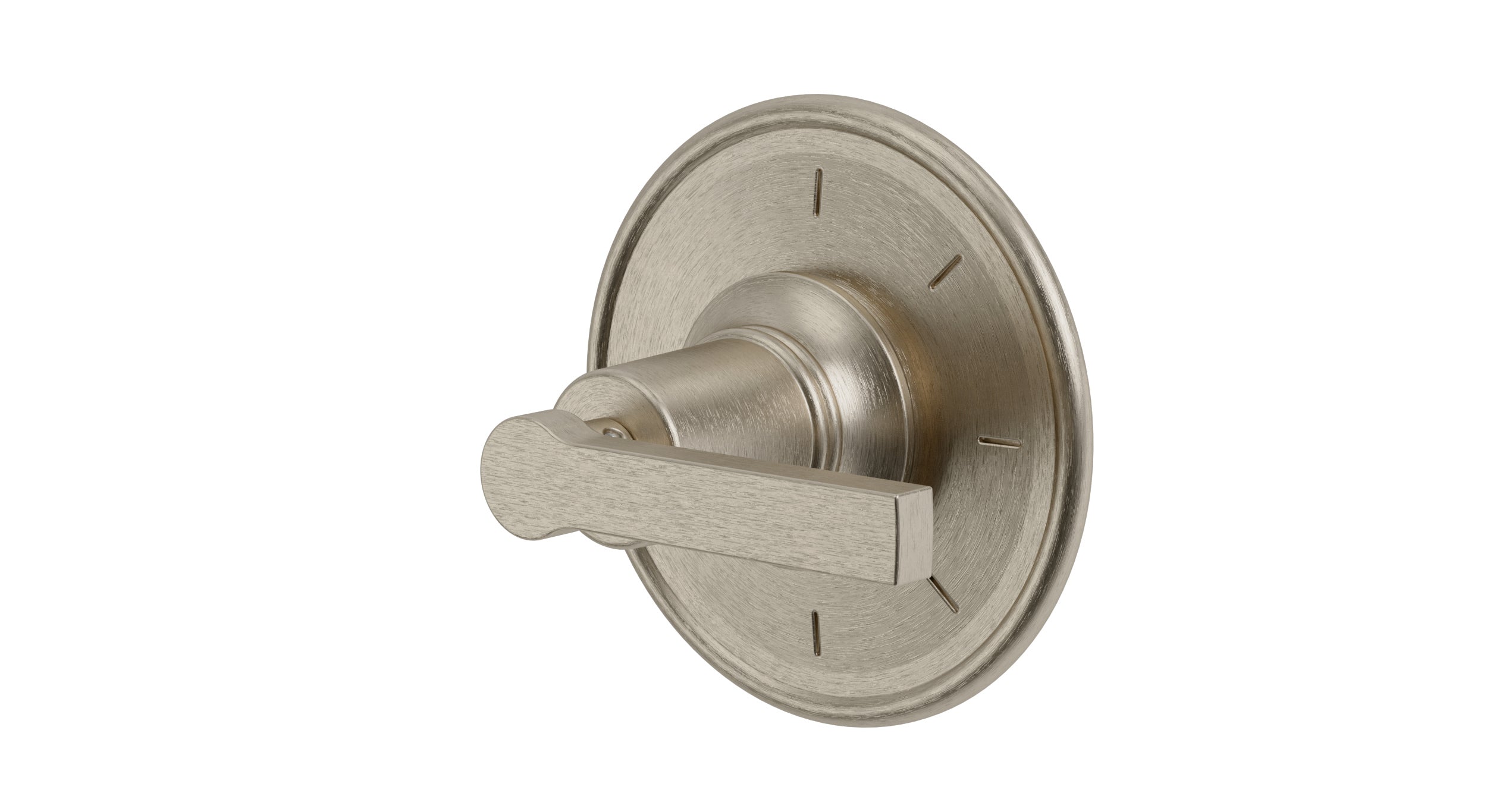 Emerson One Handle Wall Mount Shower Trim with Classic Lever Handle in Satin Nickel
