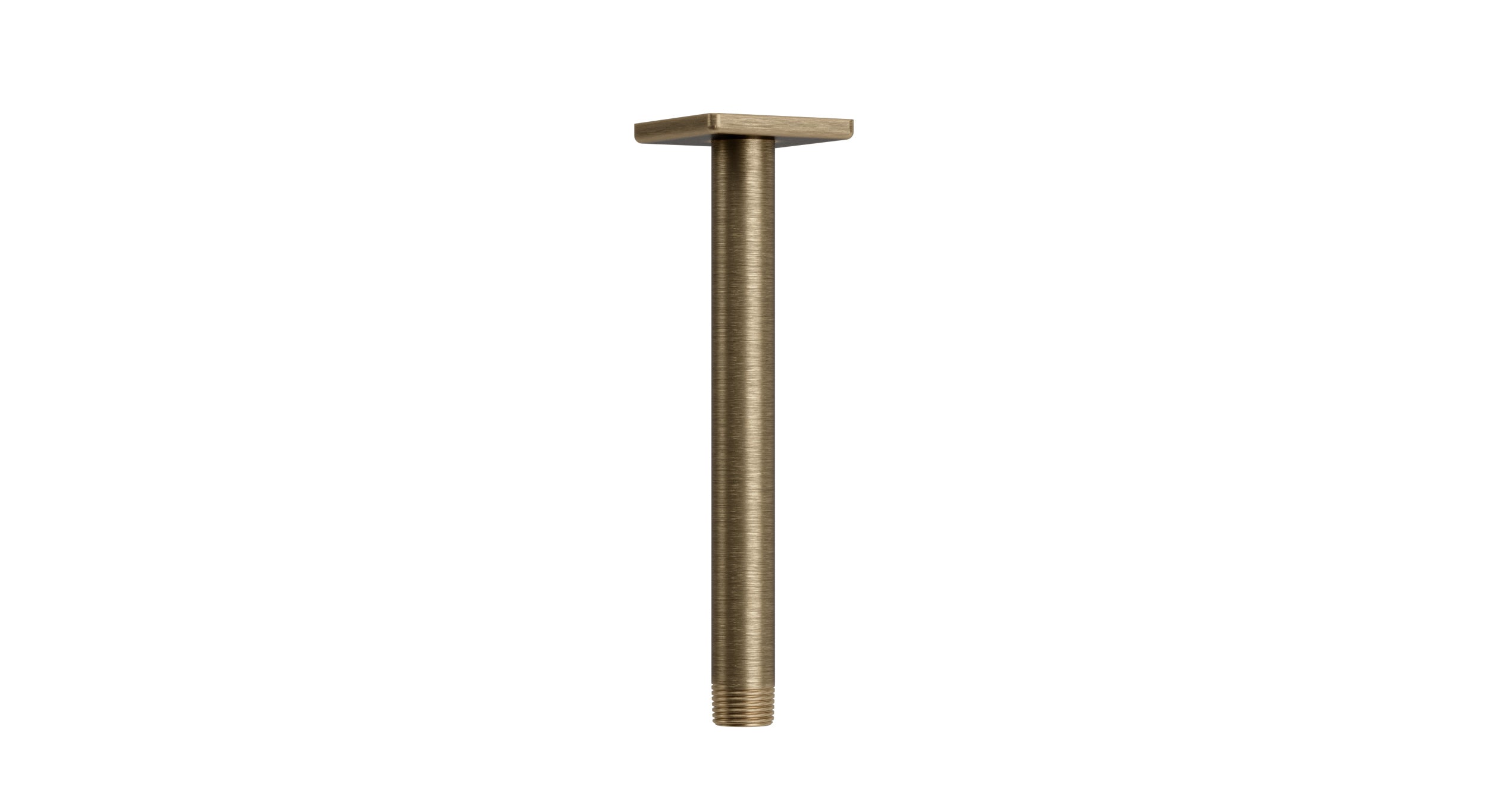 Flatiron 8" Straight Shower Arm with Flange in Antique Brass