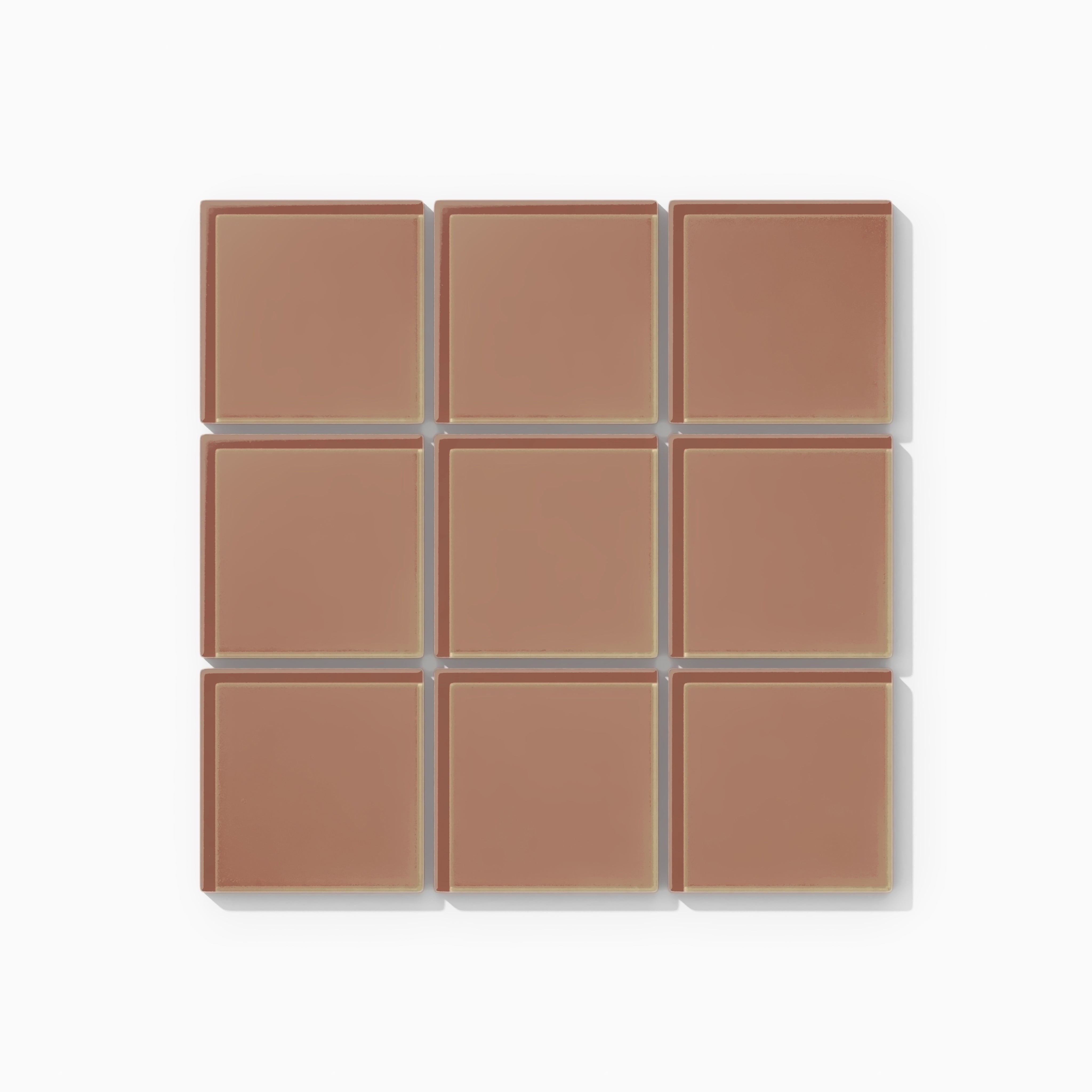3x3 Straight Set Sheeted Glass Mosaic Tile in Sora Gloss