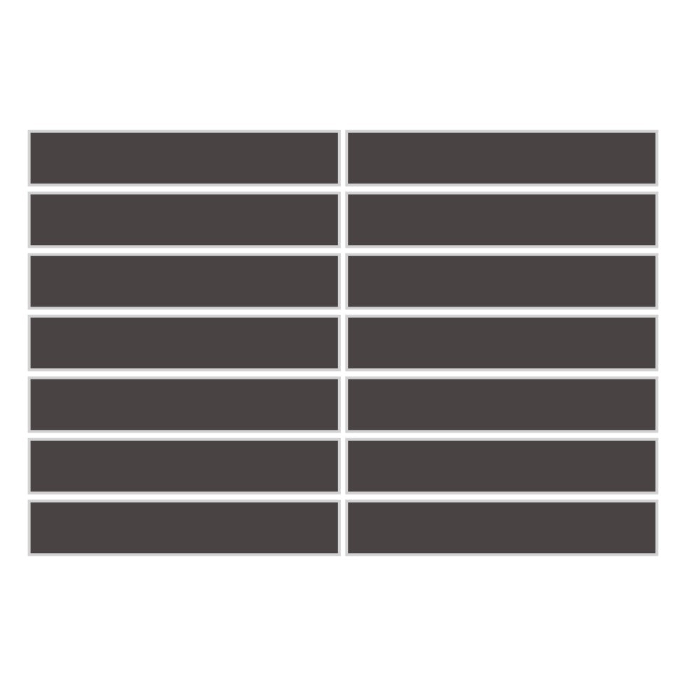 1x6 Straight Set Sheeted Original Ceramic Mosaic Tile in Carbon Gloss
