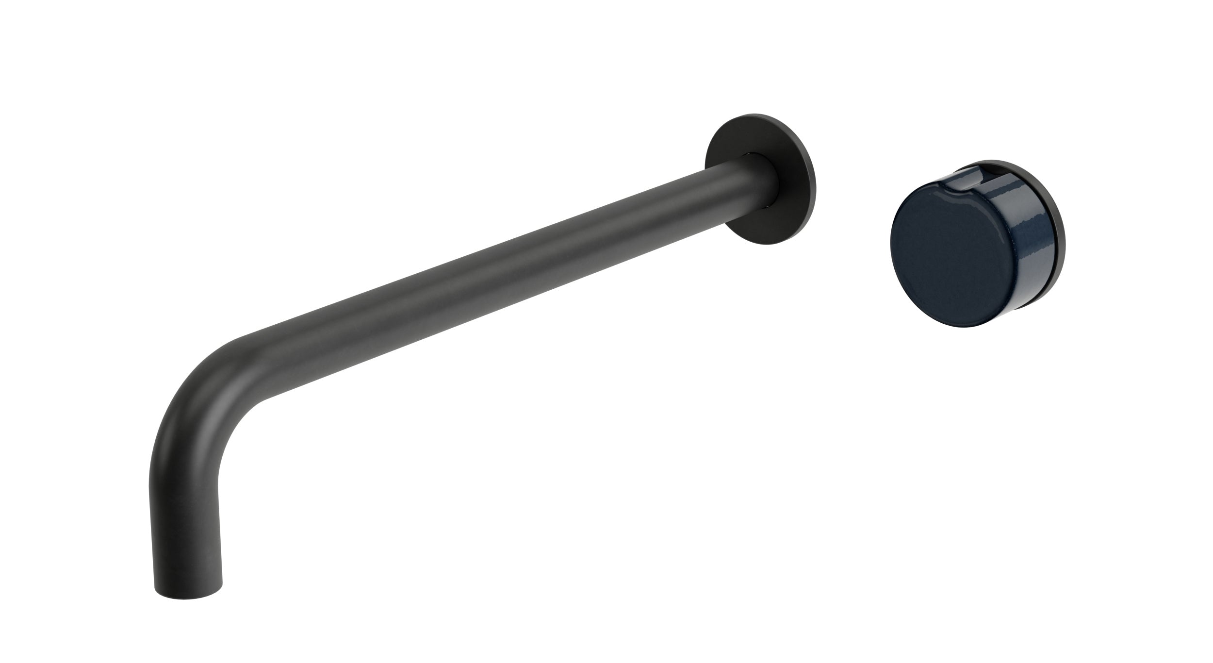 Foundry One Handle Wall Mount 12" Lavatory Faucet with Pebble Ceramic Knob Handle in Oil Rubbed Bronze
