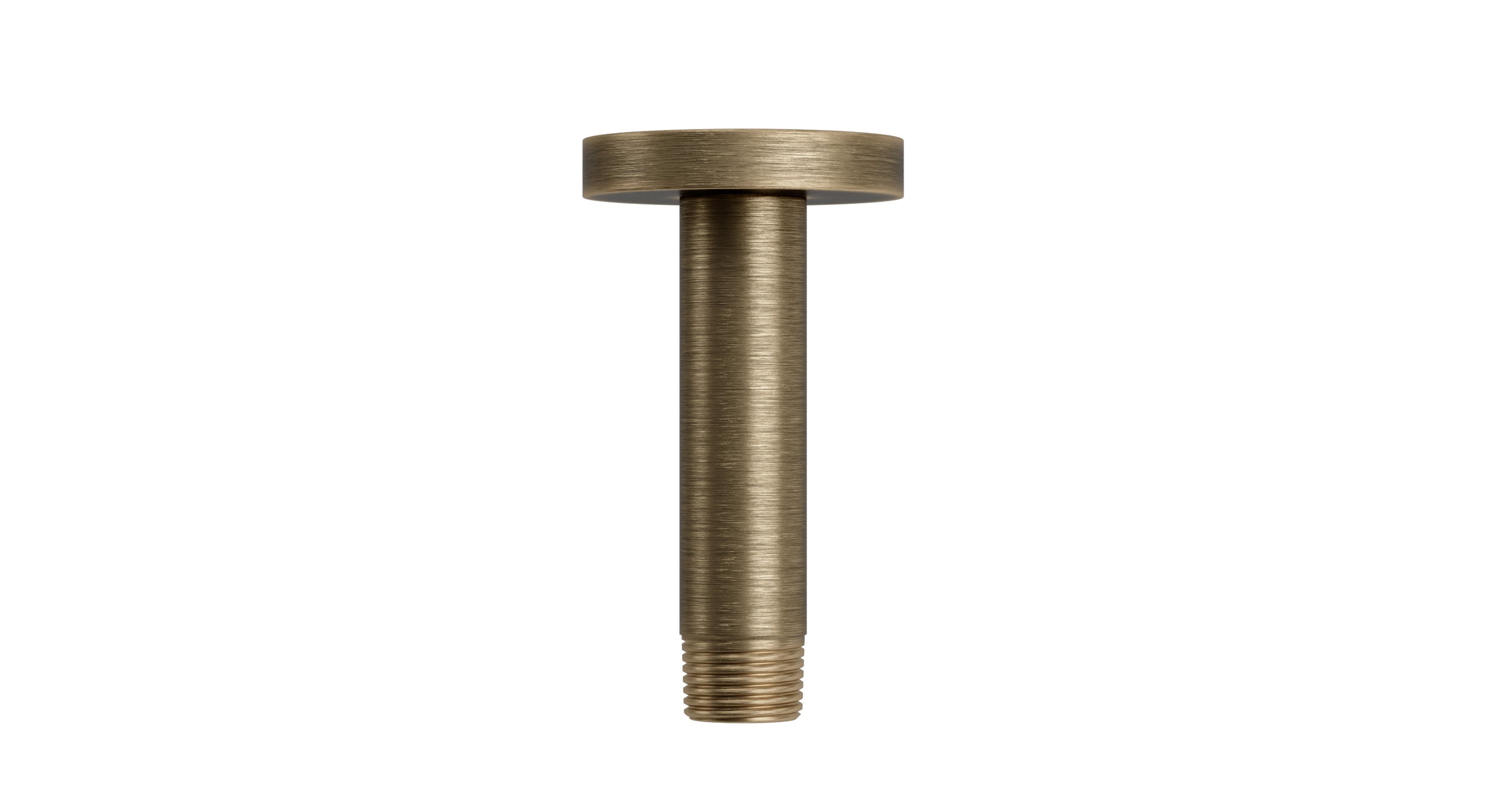 Contour & Foundry 4" Straight Shower Arm with Flange in Antique Brass