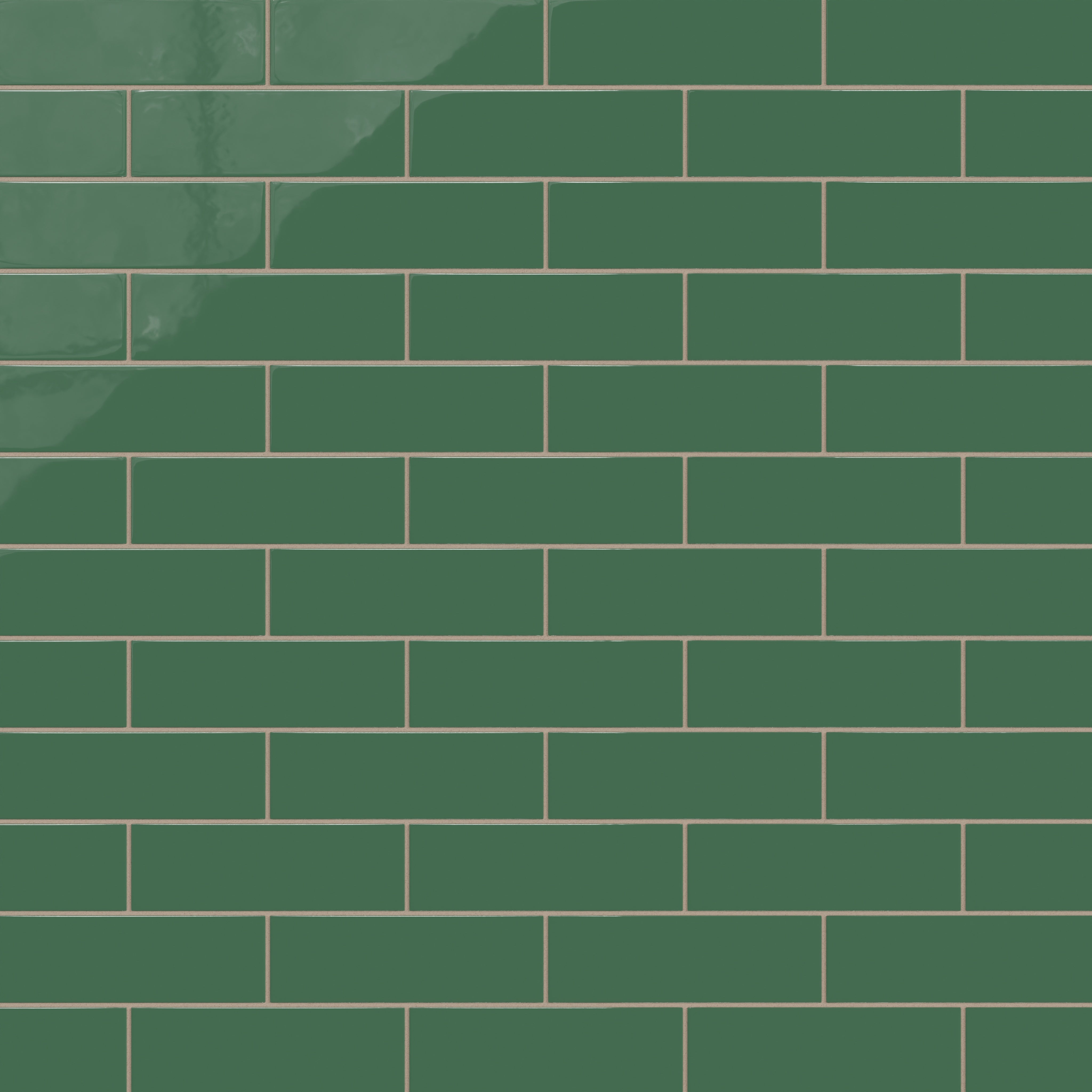 3x9 Natural Press Ceramic Tile in Viridian Gloss