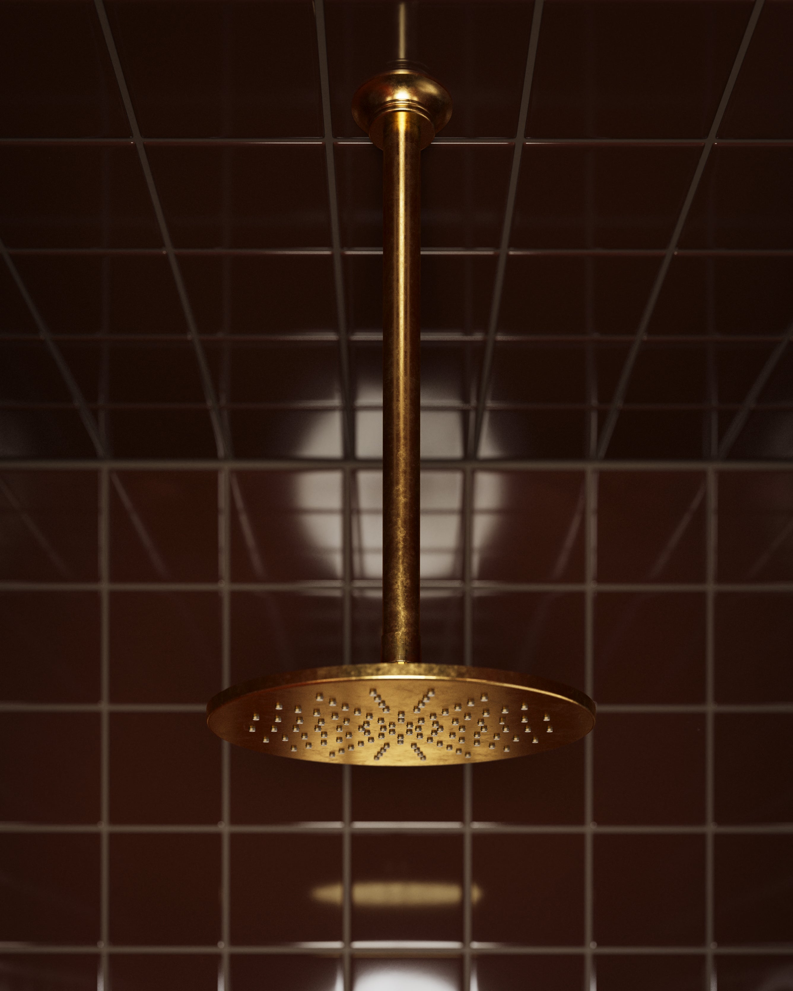Emerson 12" Straight Shower Arm with Flange in French Brass