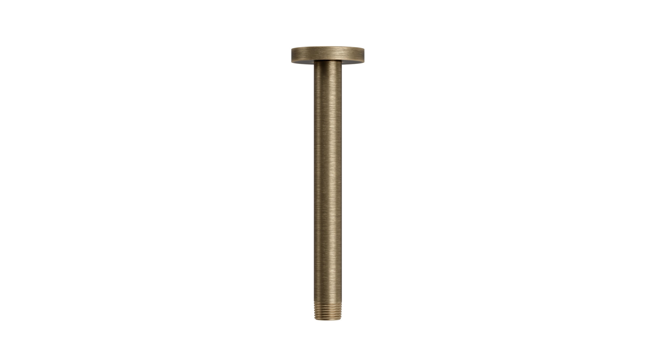 Contour & Foundry 8" Straight Shower Arm with Flange in Antique Brass