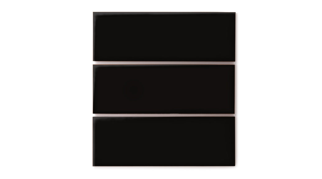 4x12 Original Ceramic Tile in Raven Gloss