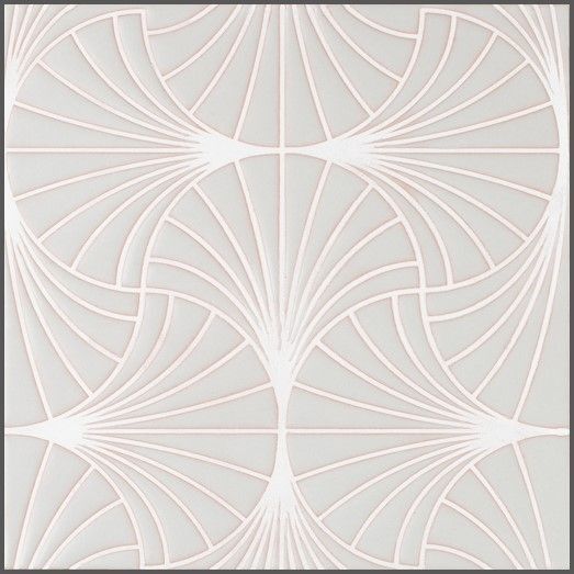 8x8 Handpainted Tile Cypress in Neutral Motif