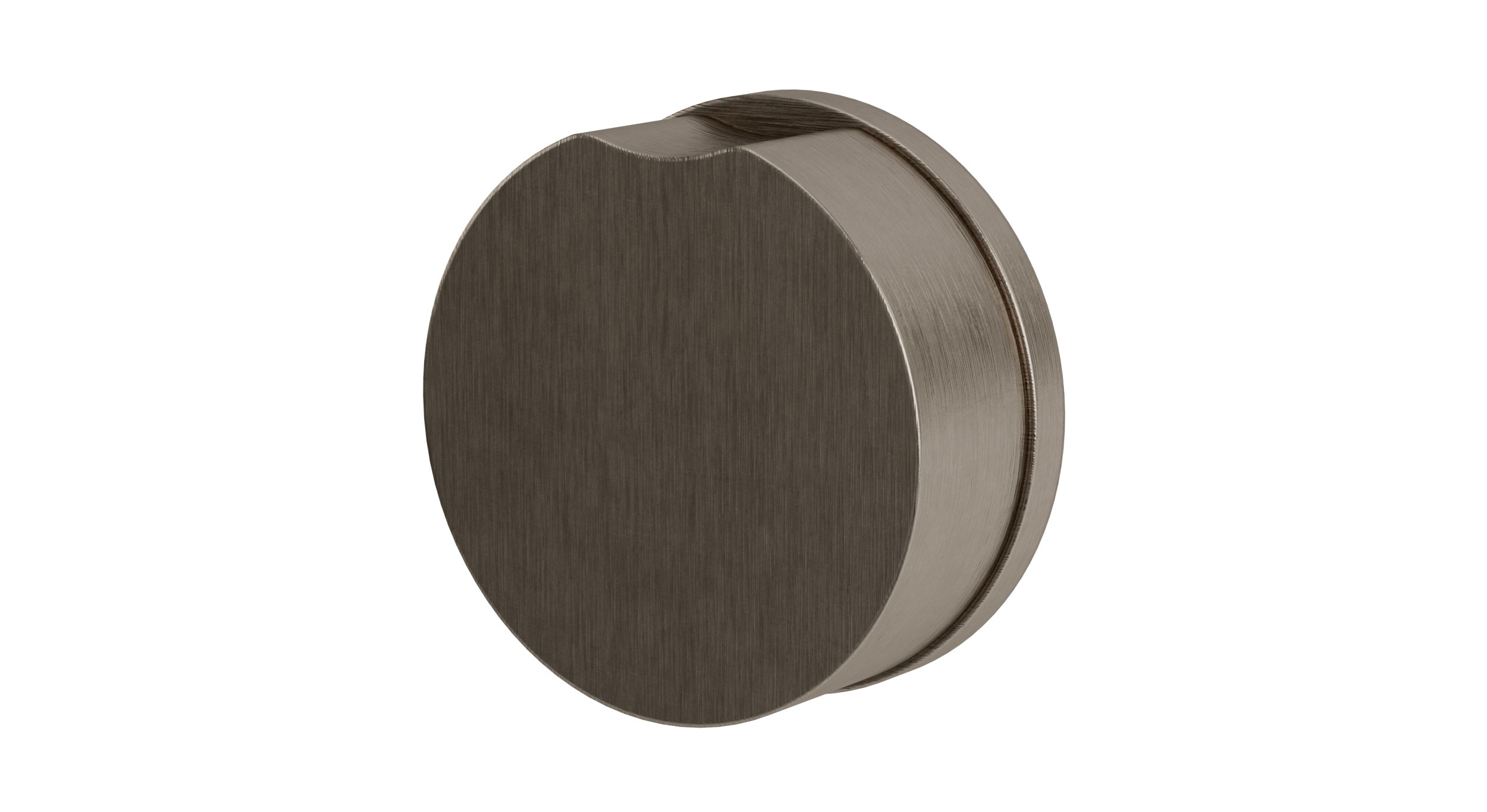 Foundry One Handle Wall Mount Diverter/Volume Control Shower Trim with Barrel Knob Handle in Antique Nickel