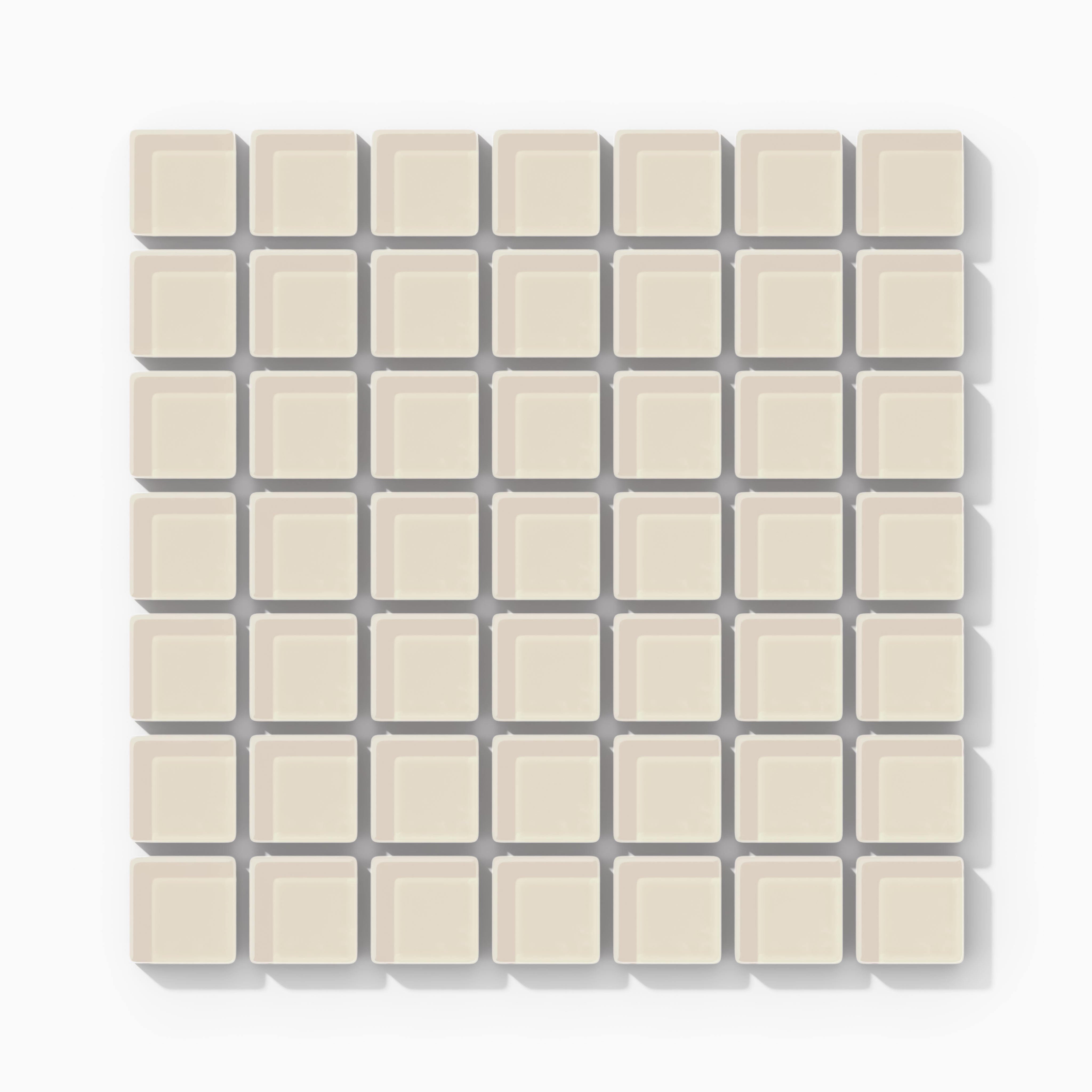 1x1 Straight Set Sheeted Glass Mosaic Tile in Sparrow Gloss