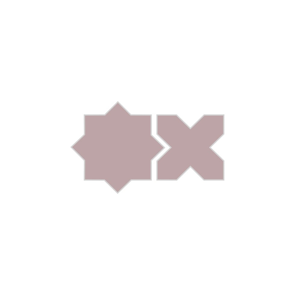 Mini Star & Cross Original Ceramic Tile in Painted Sky Matte