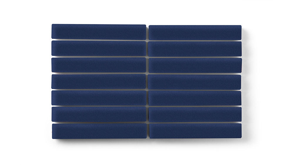 1x6 Straight Set Sheeted Original Ceramic Mosaic Tile in Lake Tahoe Matte