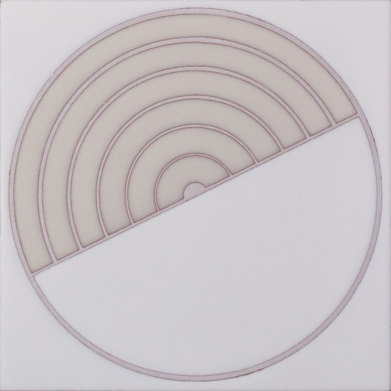 8x8 Handpainted Tile Aerial in White Motif