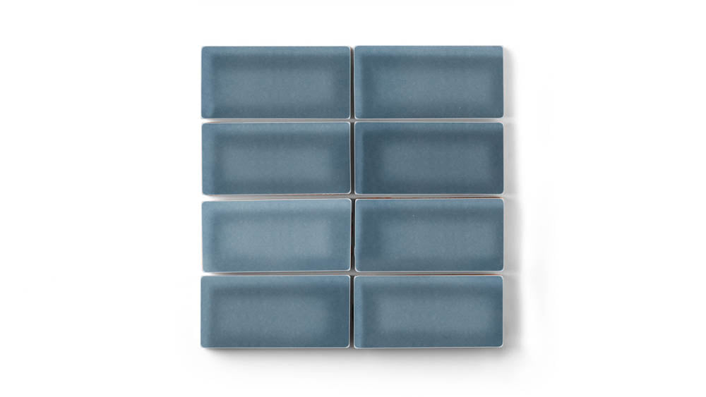 2x4 Straight Set Sheeted Original Ceramic Mosaic Tile in Nautical Gloss