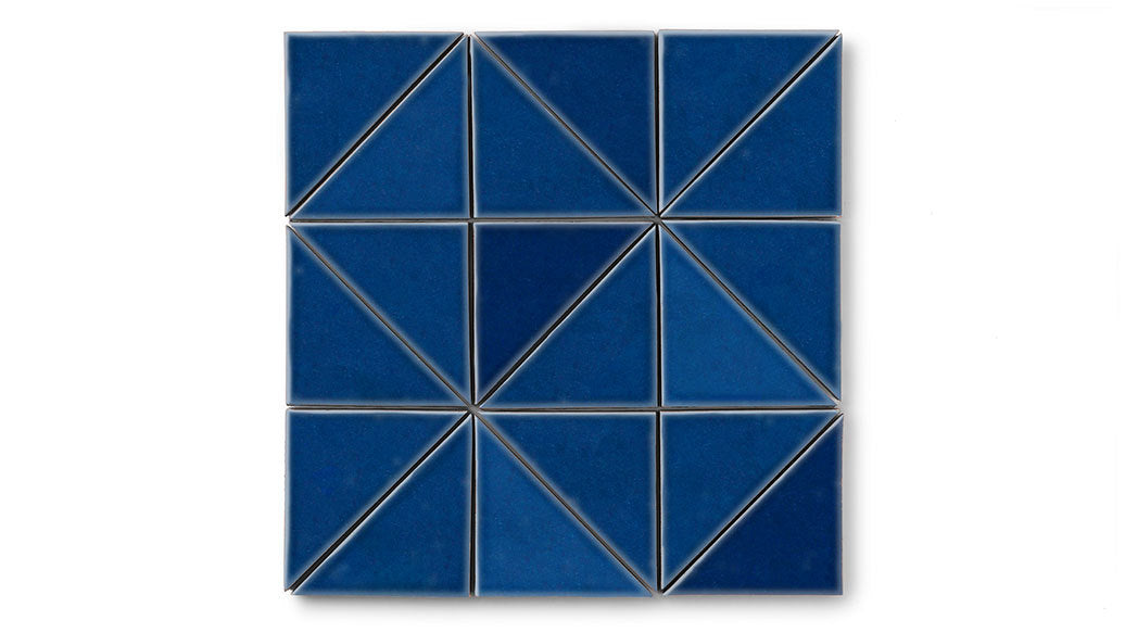 4" Triangle Original Ceramic Tile in Lake Tahoe Gloss