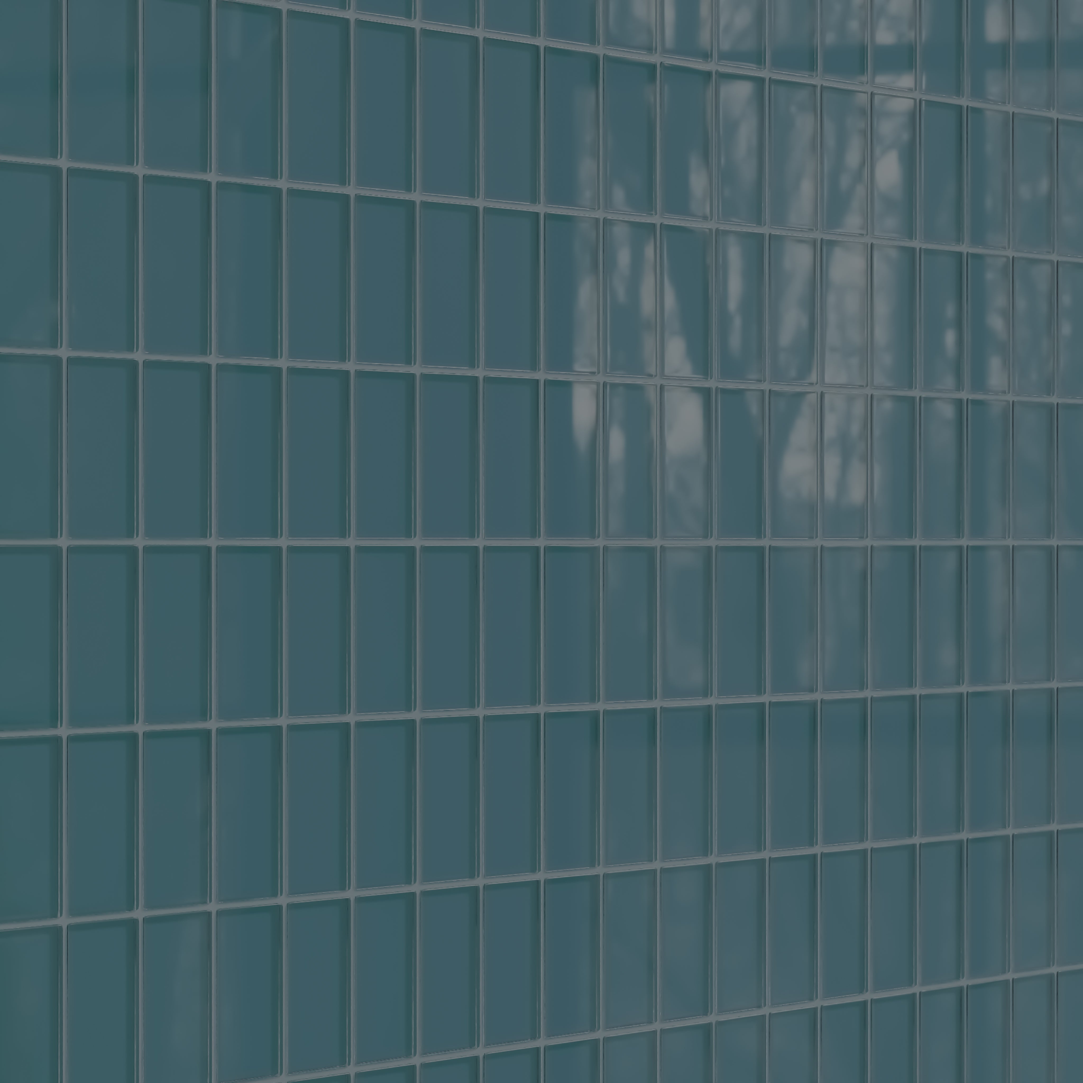 2x4 Straight Set Sheeted Glass Mosaic Tile in Magpie Gloss