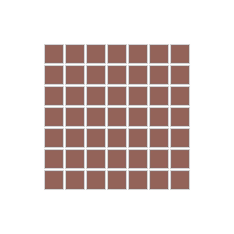 1x1 Straight Set Sheeted Original Ceramic Mosaic Tile in Mauve Matte