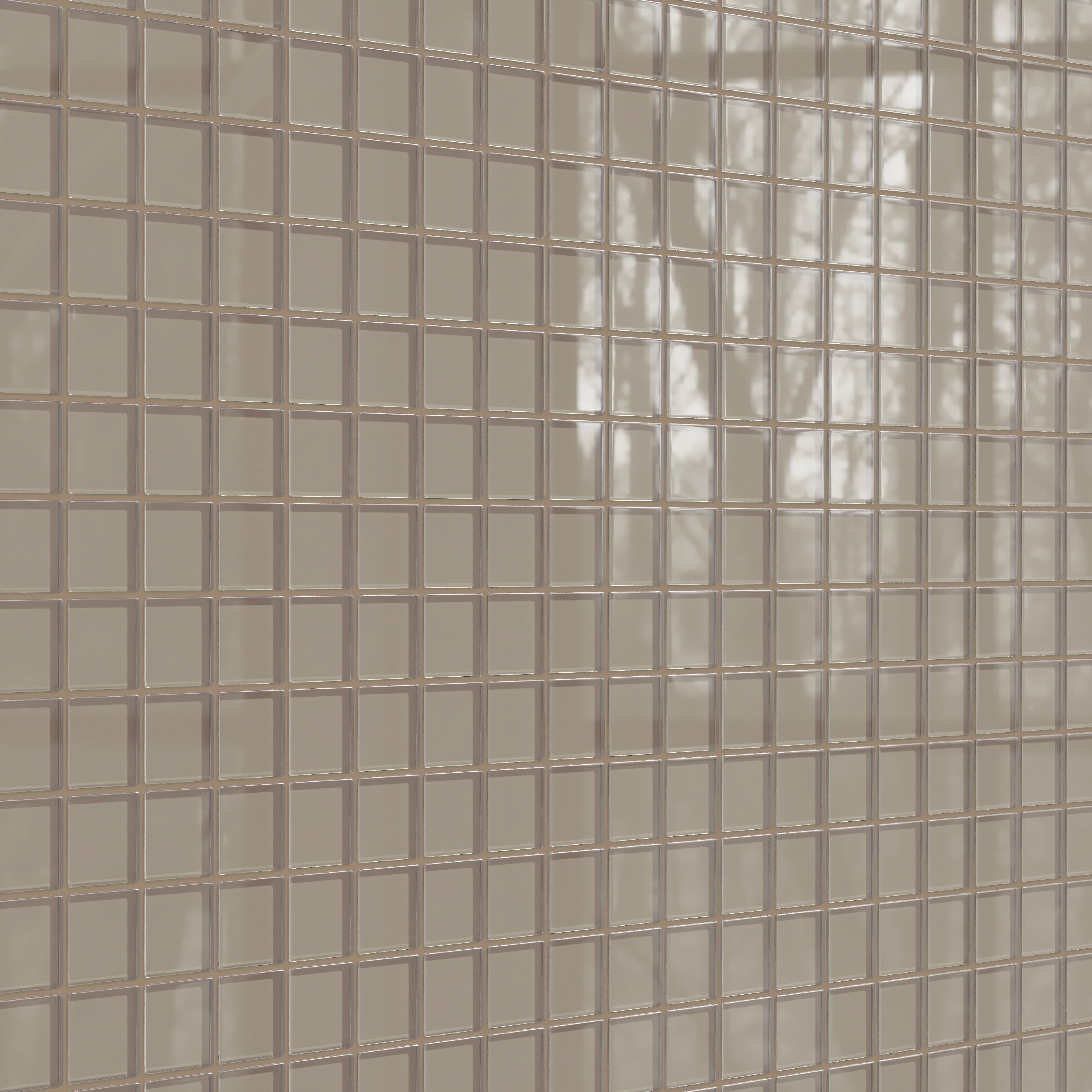2x2 Straight Set Sheeted Glass Mosaic Tile in Quail Gloss