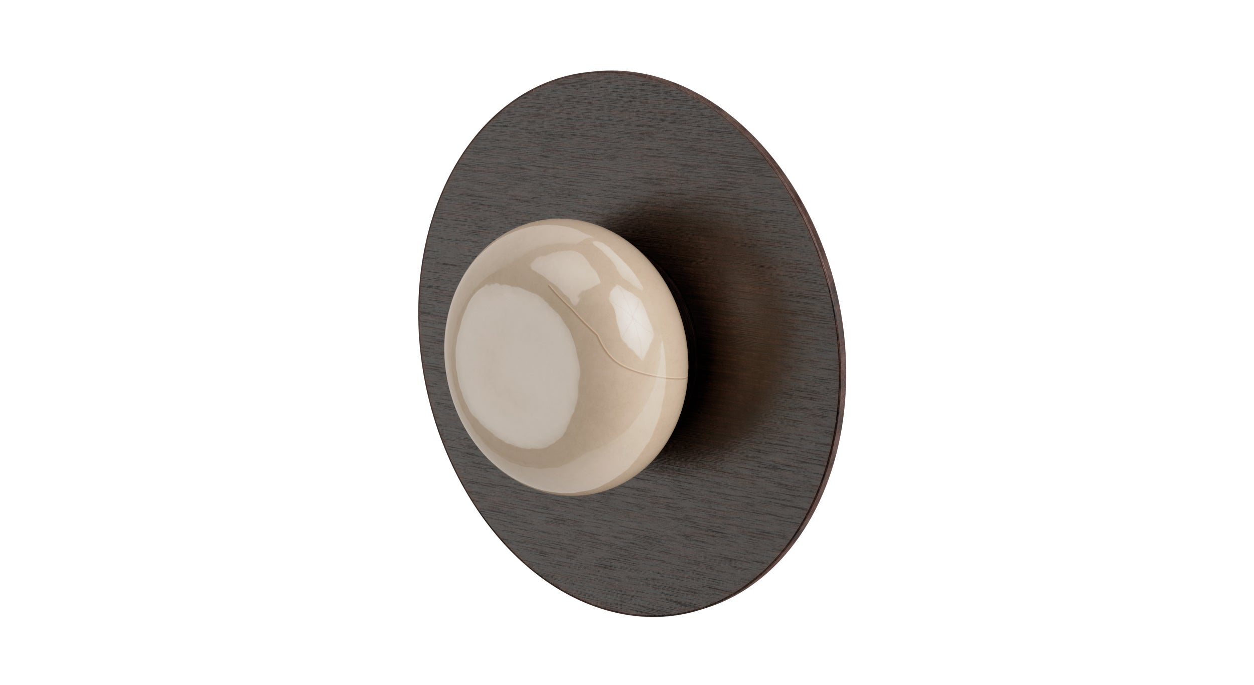 Foundry One Handle Wall Mount Shower Trim with Pebble Ceramic Knob Handle in Antique Bronze