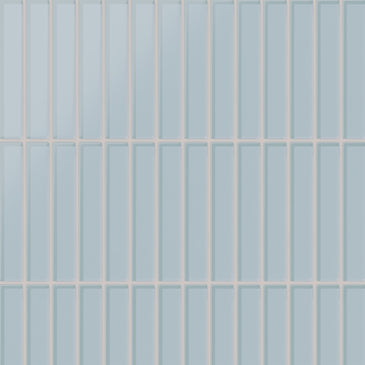 1x6 Straight Set Sheeted Glass Mosaic Tile in Partridge Matte
