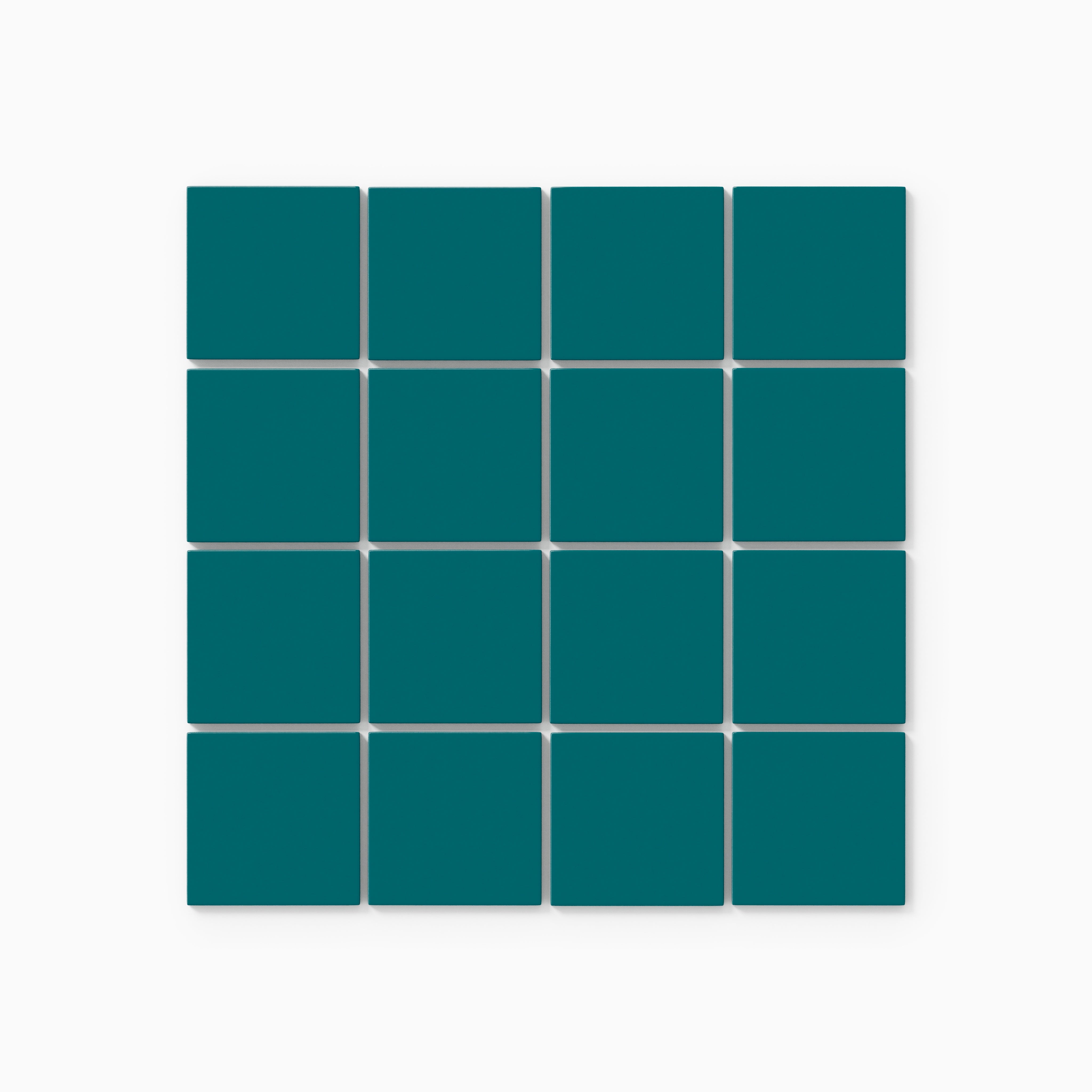 3x3 Straight Set Sheeted Natural Press Ceramic Mosaic Tile in Maya Blue Gloss